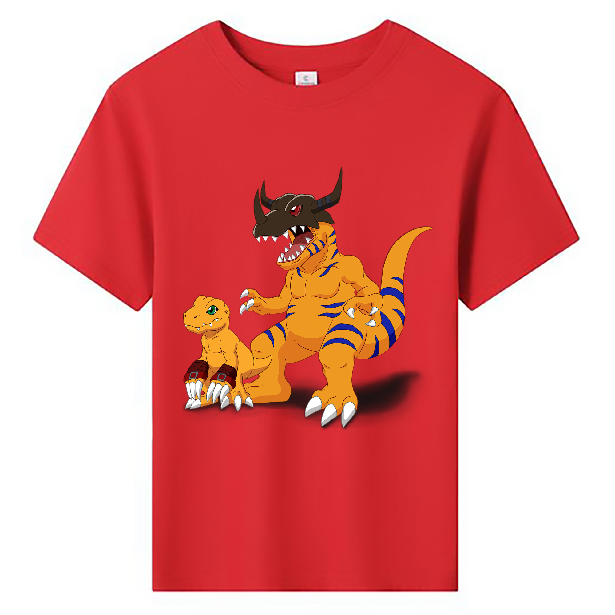 （画像用） Digimon デジタルモンスター/デジモン 綿100％キッズTシャツ（フロントプリント）