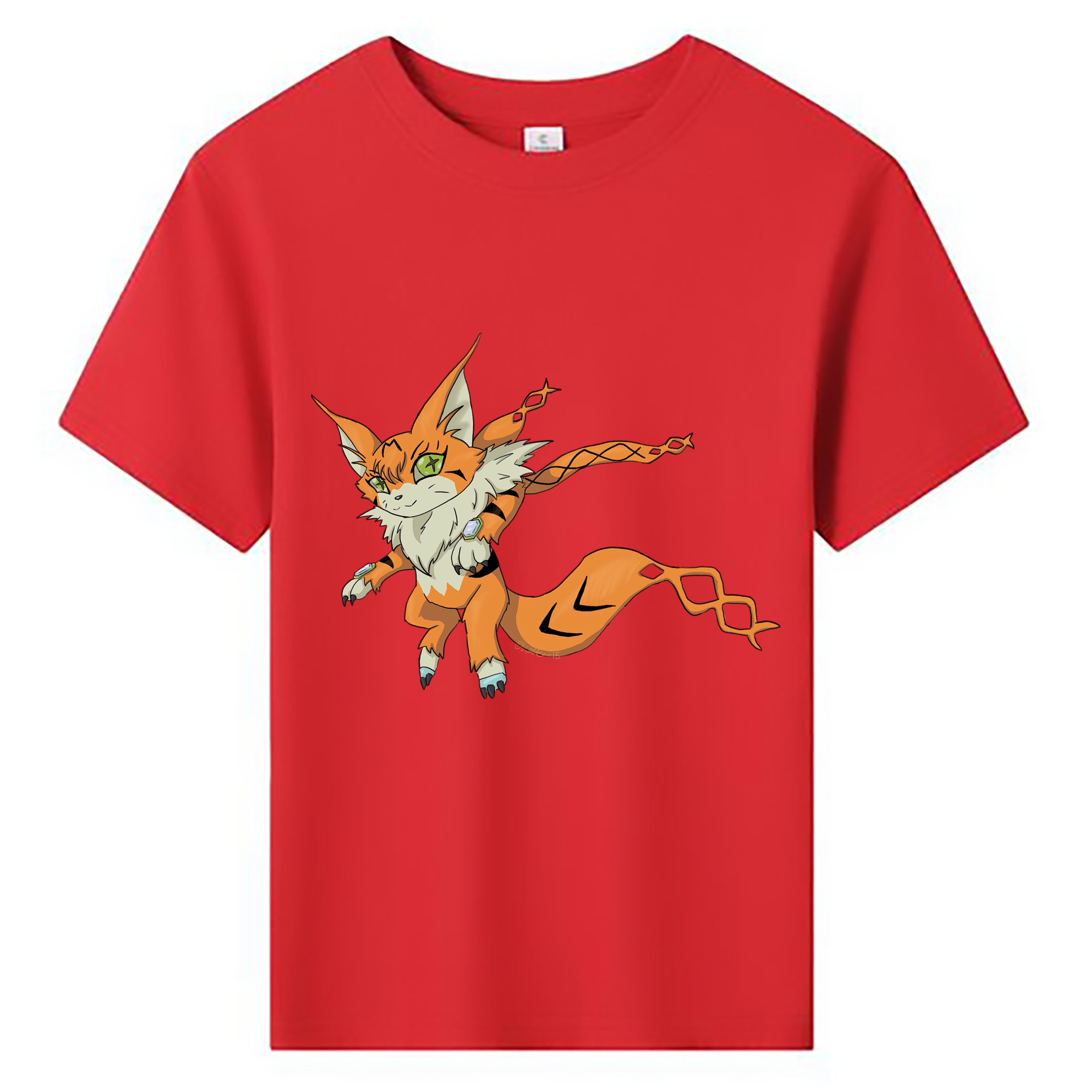 （画像用） Digimon デジタルモンスター/デジモン 綿100％キッズTシャツ（フロントプリント）