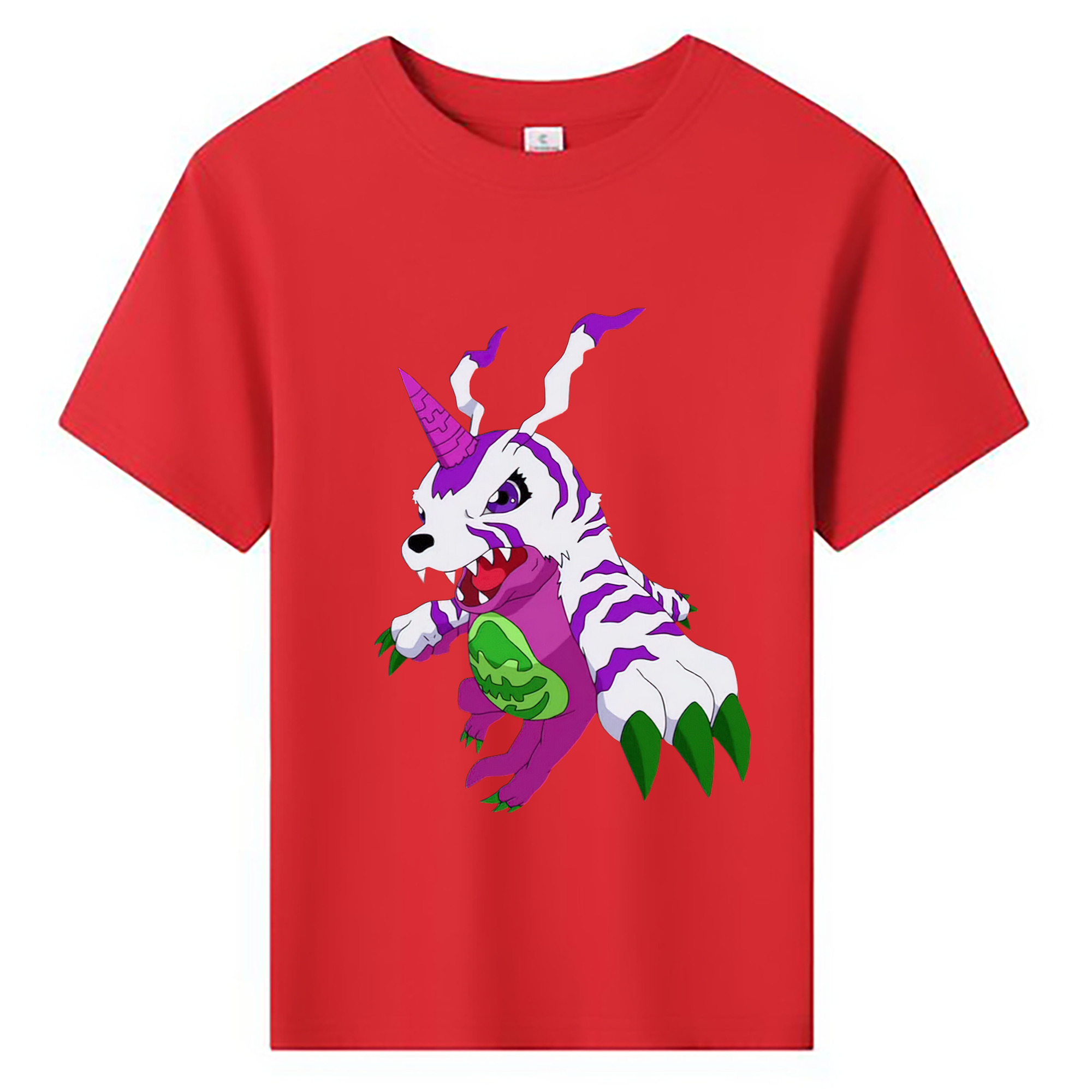 （画像用） Digimon デジタルモンスター/デジモン 綿100％キッズTシャツ（フロントプリント）