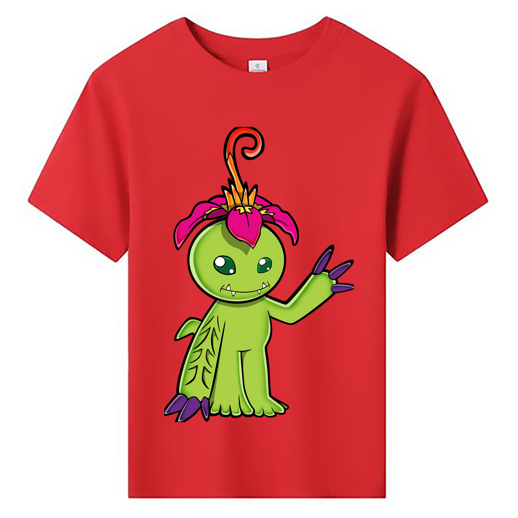 （画像用） Digimon デジタルモンスター/デジモン 綿100％キッズTシャツ（フロントプリント）