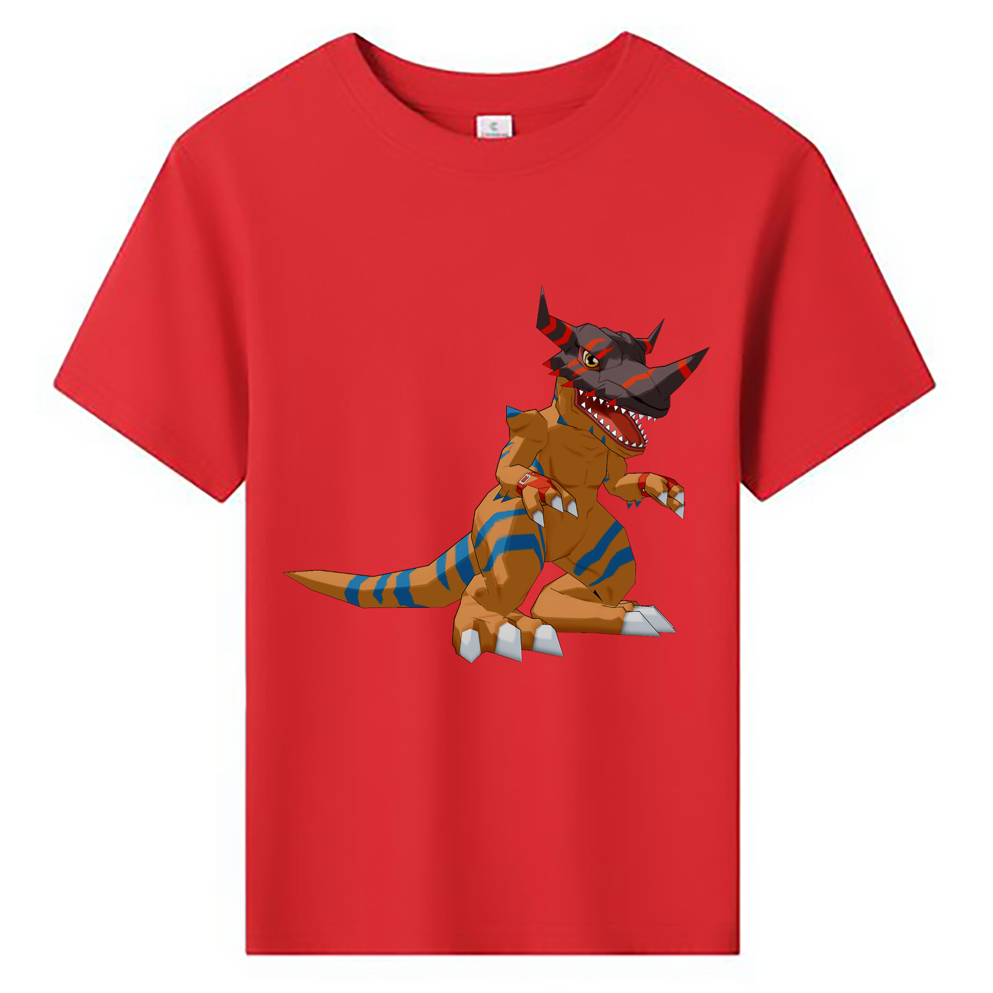 （画像用） Digimon デジタルモンスター/デジモン 綿100％キッズTシャツ（フロントプリント）