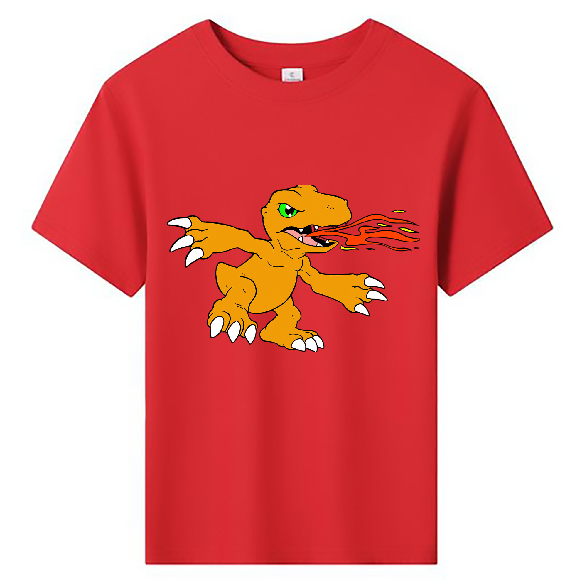 （画像用） Digimon デジタルモンスター/デジモン 綿100％キッズTシャツ（フロントプリント）
