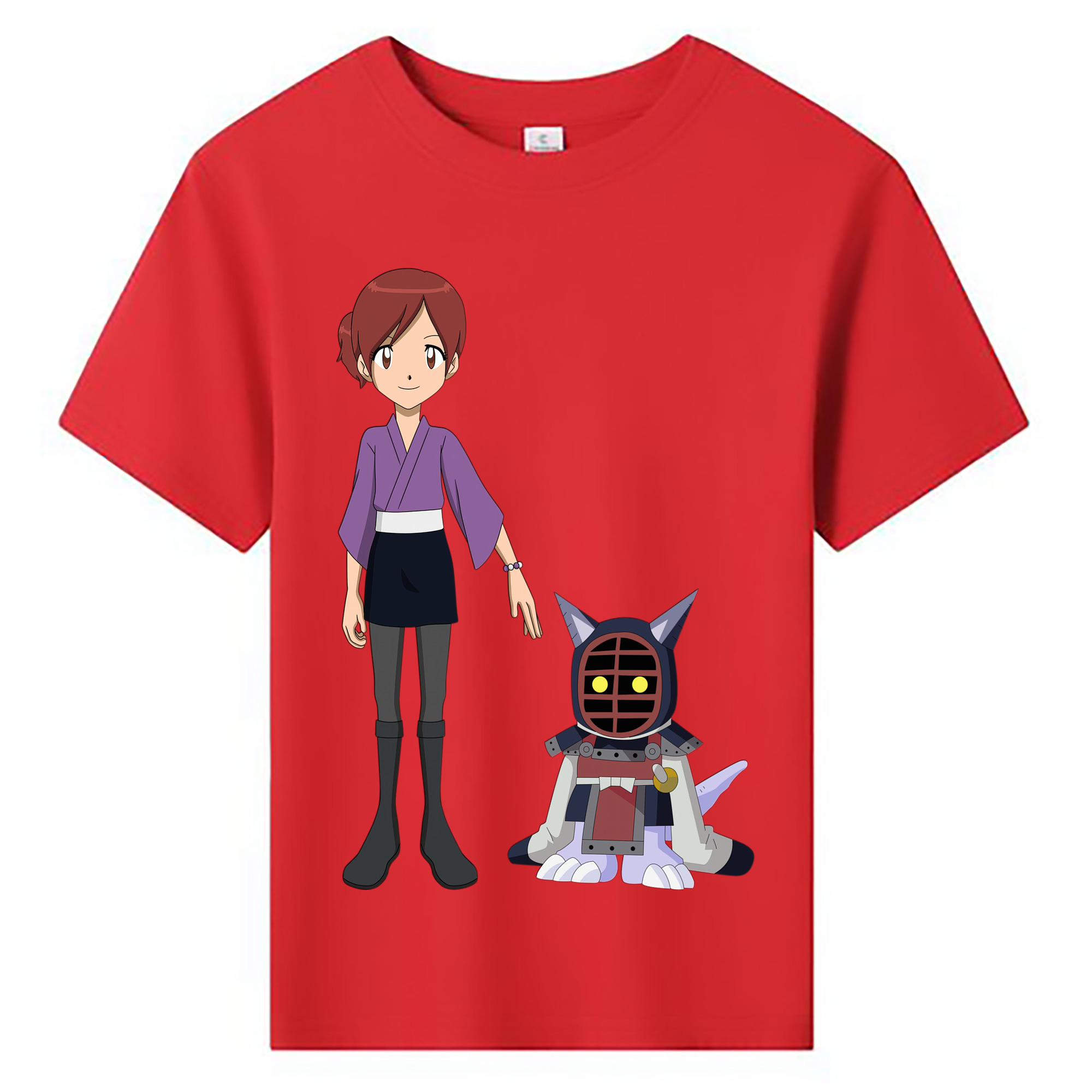 （画像用） Digimon デジタルモンスター/デジモン 綿100％キッズTシャツ（フロントプリント）