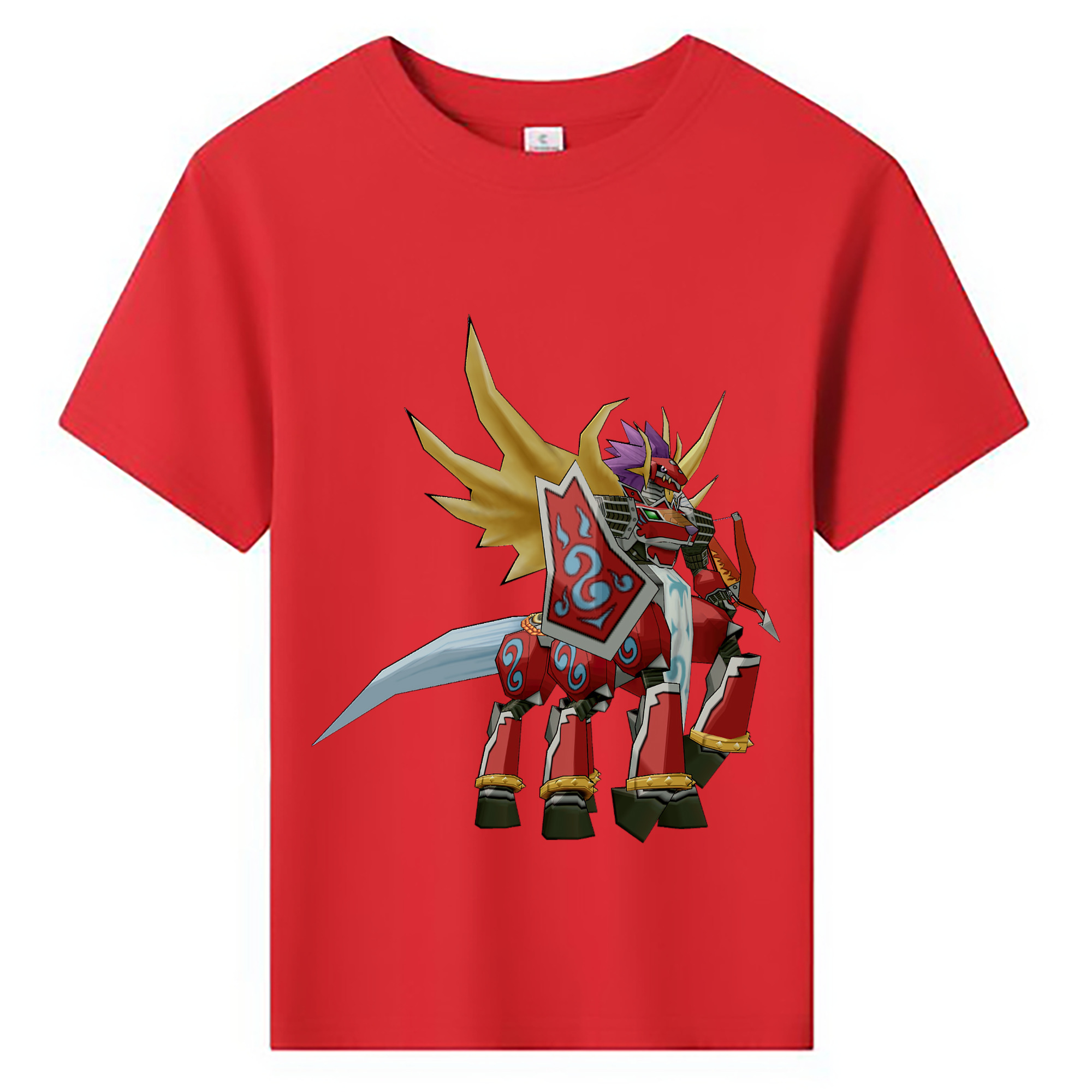 （画像用） Digimon デジタルモンスター/デジモン 綿100％キッズTシャツ（フロントプリント）
