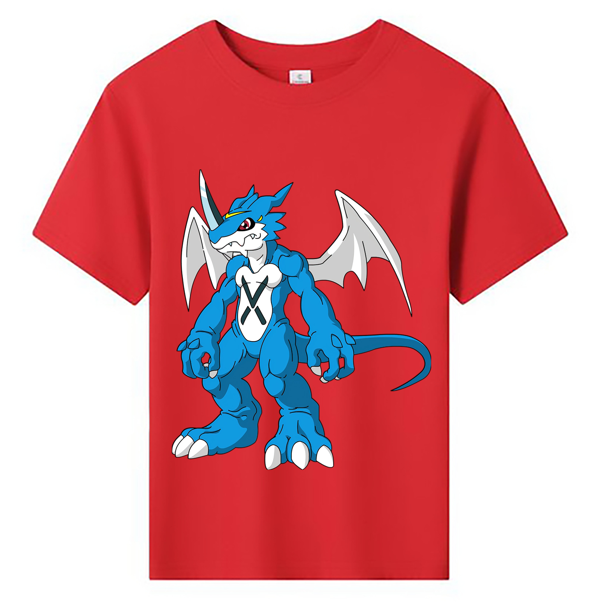 （画像用） Digimon デジタルモンスター/デジモン 綿100％キッズTシャツ（フロントプリント）