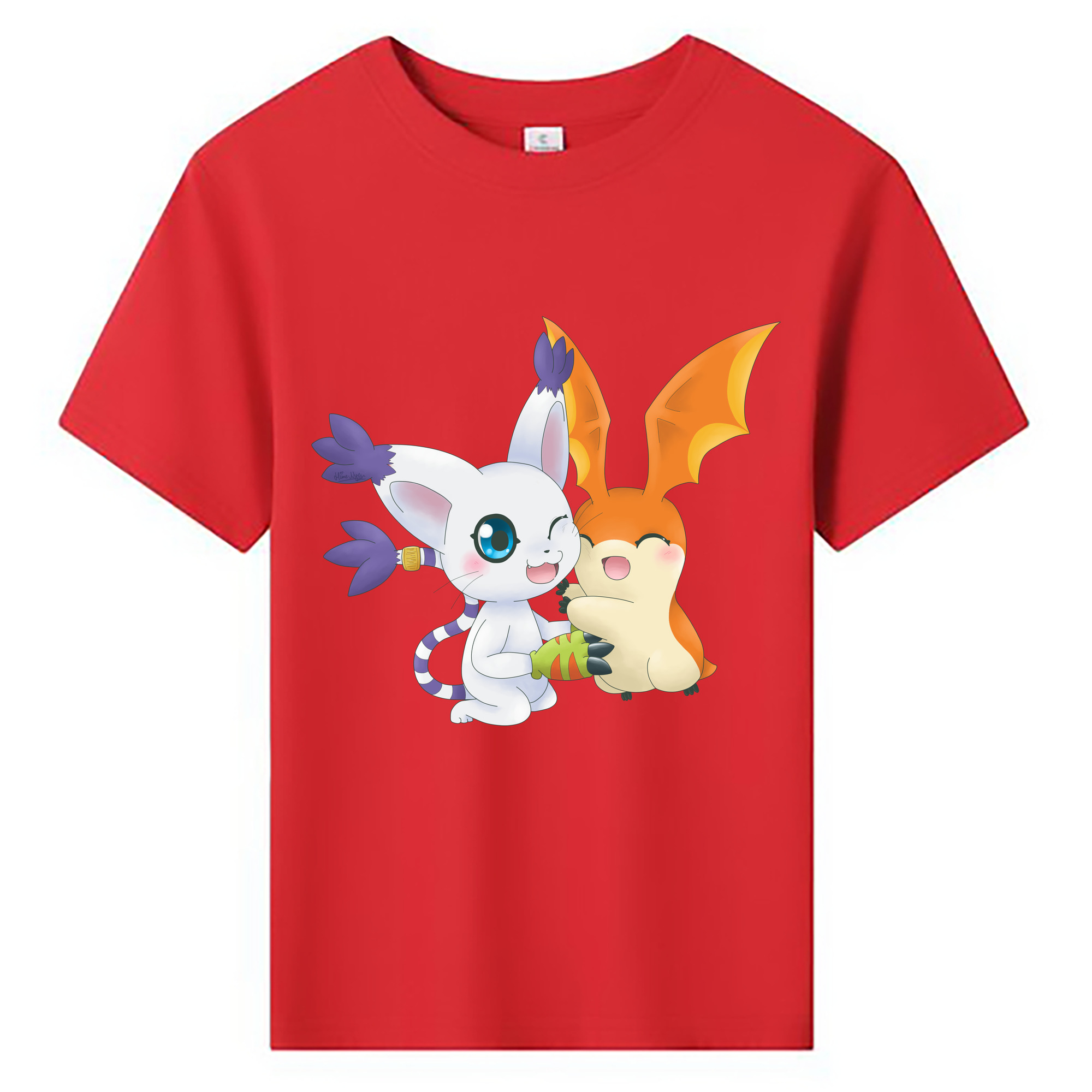 （画像用） Digimon デジタルモンスター/デジモン 綿100％キッズTシャツ（フロントプリント）