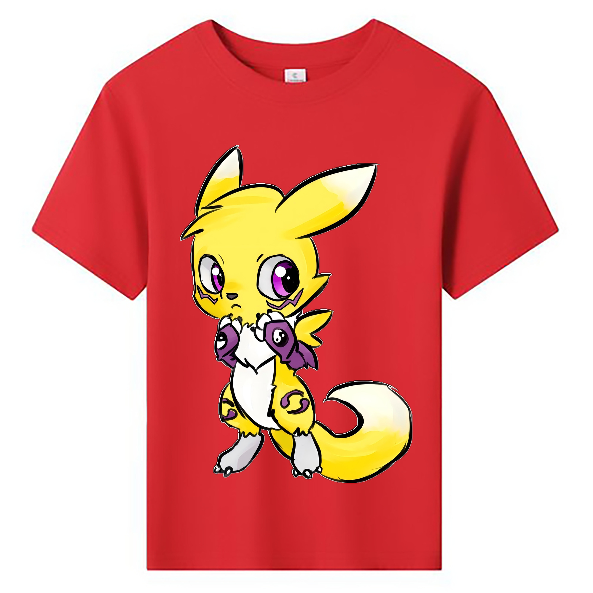 （画像用） Digimon デジタルモンスター/デジモン 綿100％キッズTシャツ（フロントプリント）