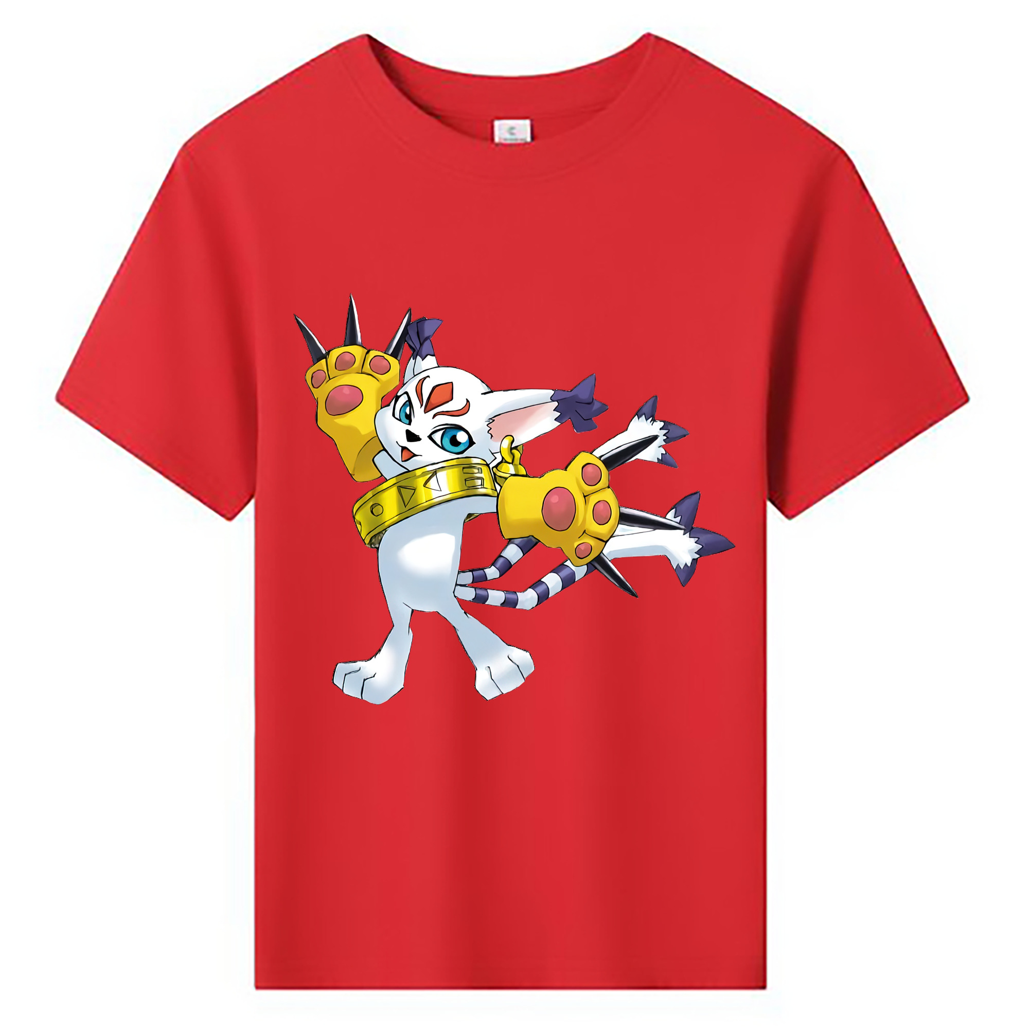 （画像用） Digimon デジタルモンスター/デジモン 綿100％キッズTシャツ（フロントプリント）