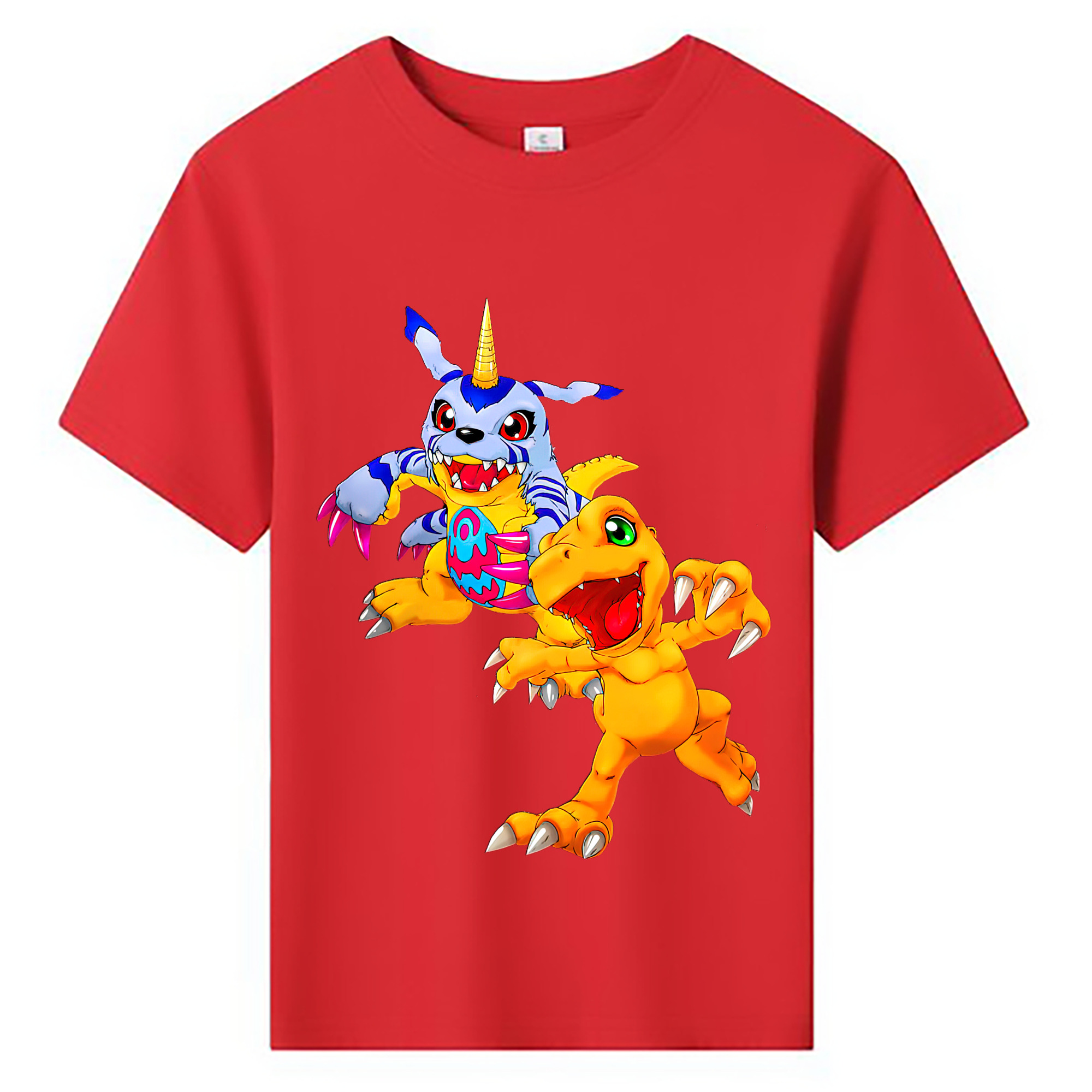 （画像用） Digimon デジタルモンスター/デジモン 綿100％キッズTシャツ（フロントプリント）