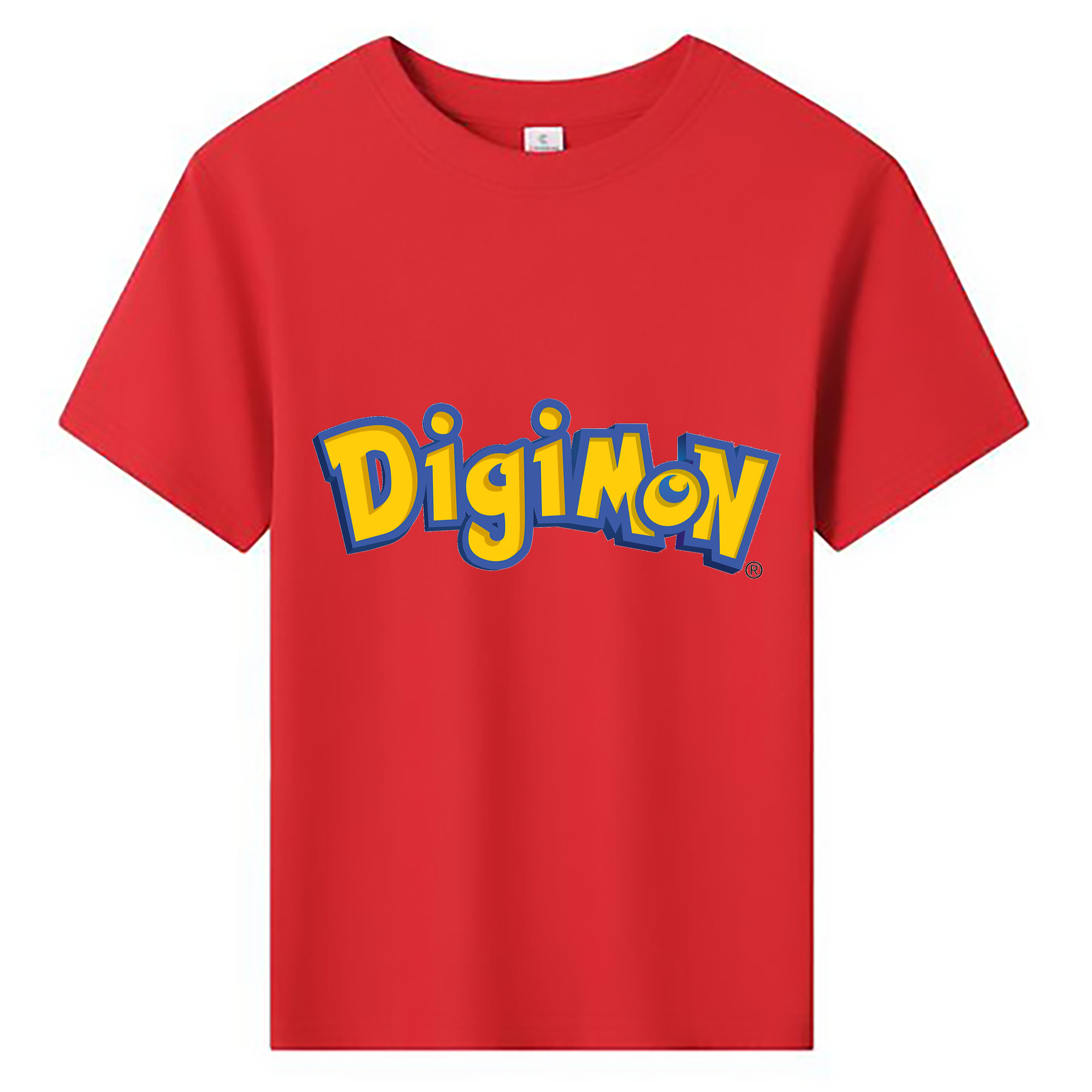 （画像用） Digimon デジタルモンスター/デジモン 綿100％キッズTシャツ（フロントプリント）