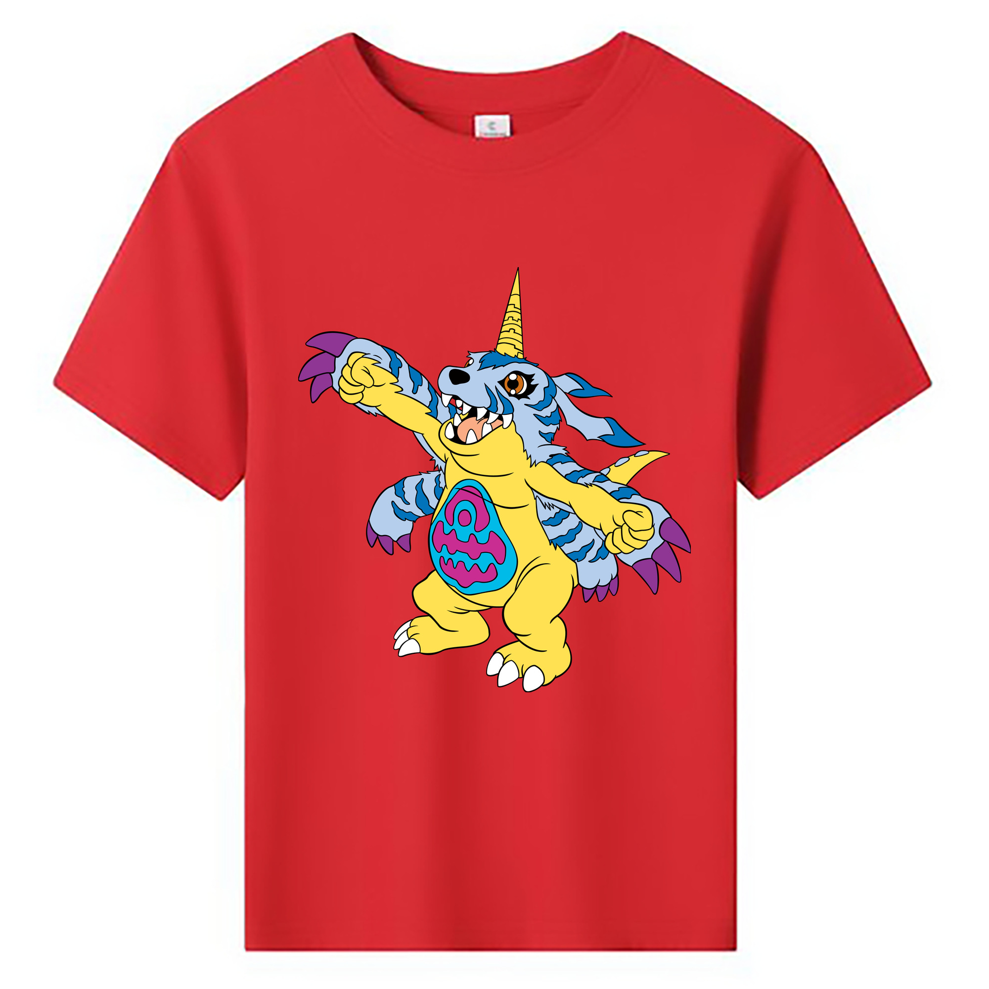 （画像用） Digimon デジタルモンスター/デジモン 綿100％キッズTシャツ（フロントプリント）