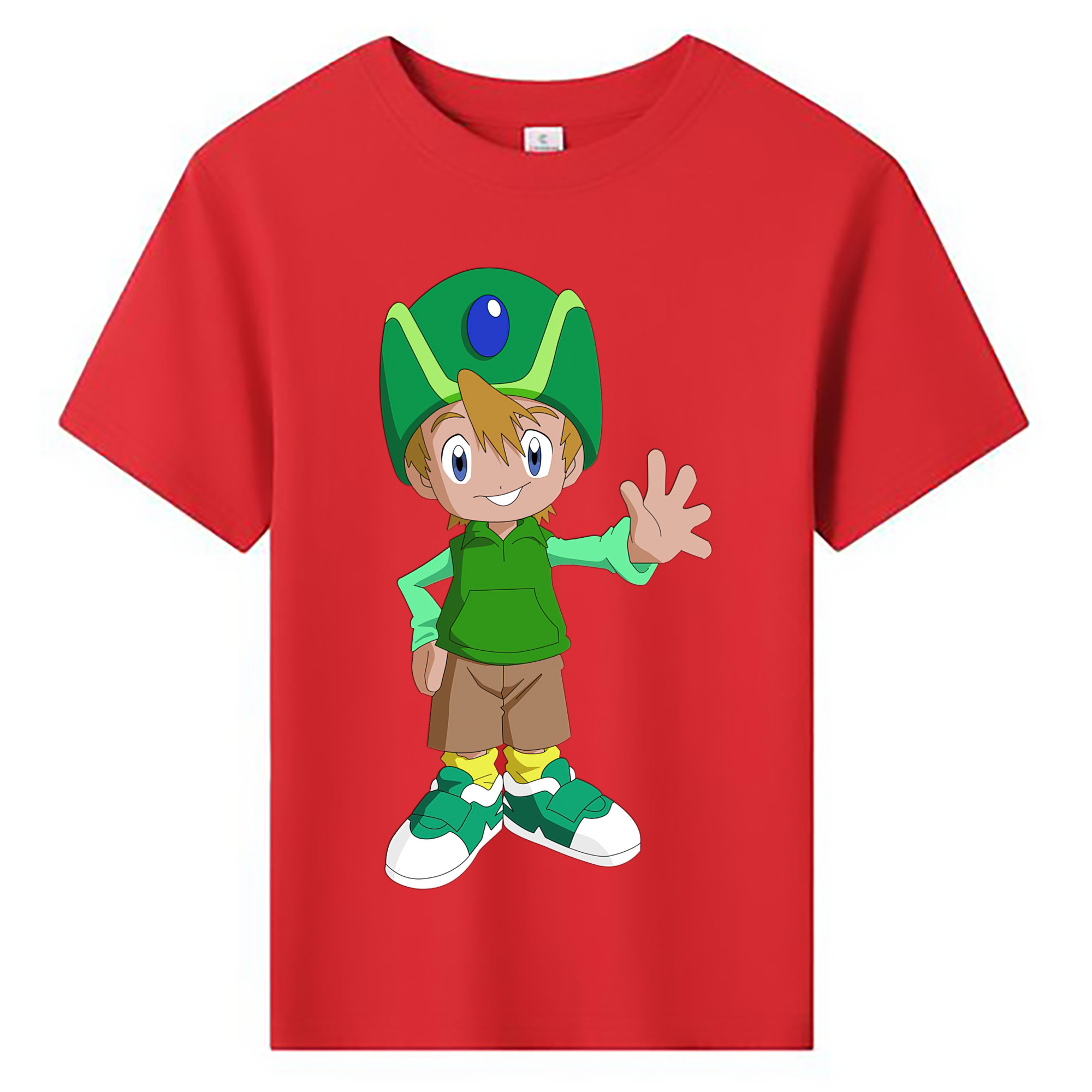 （画像用） Digimon デジタルモンスター/デジモン 綿100％キッズTシャツ（フロントプリント）