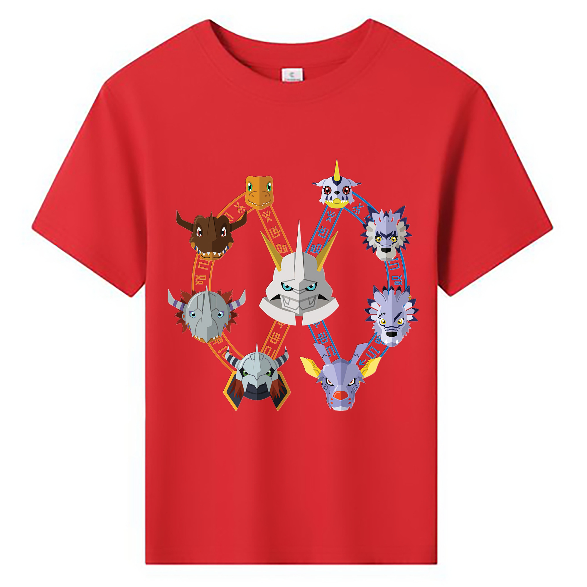 （画像用） Digimon デジタルモンスター/デジモン 綿100％キッズTシャツ（フロントプリント）