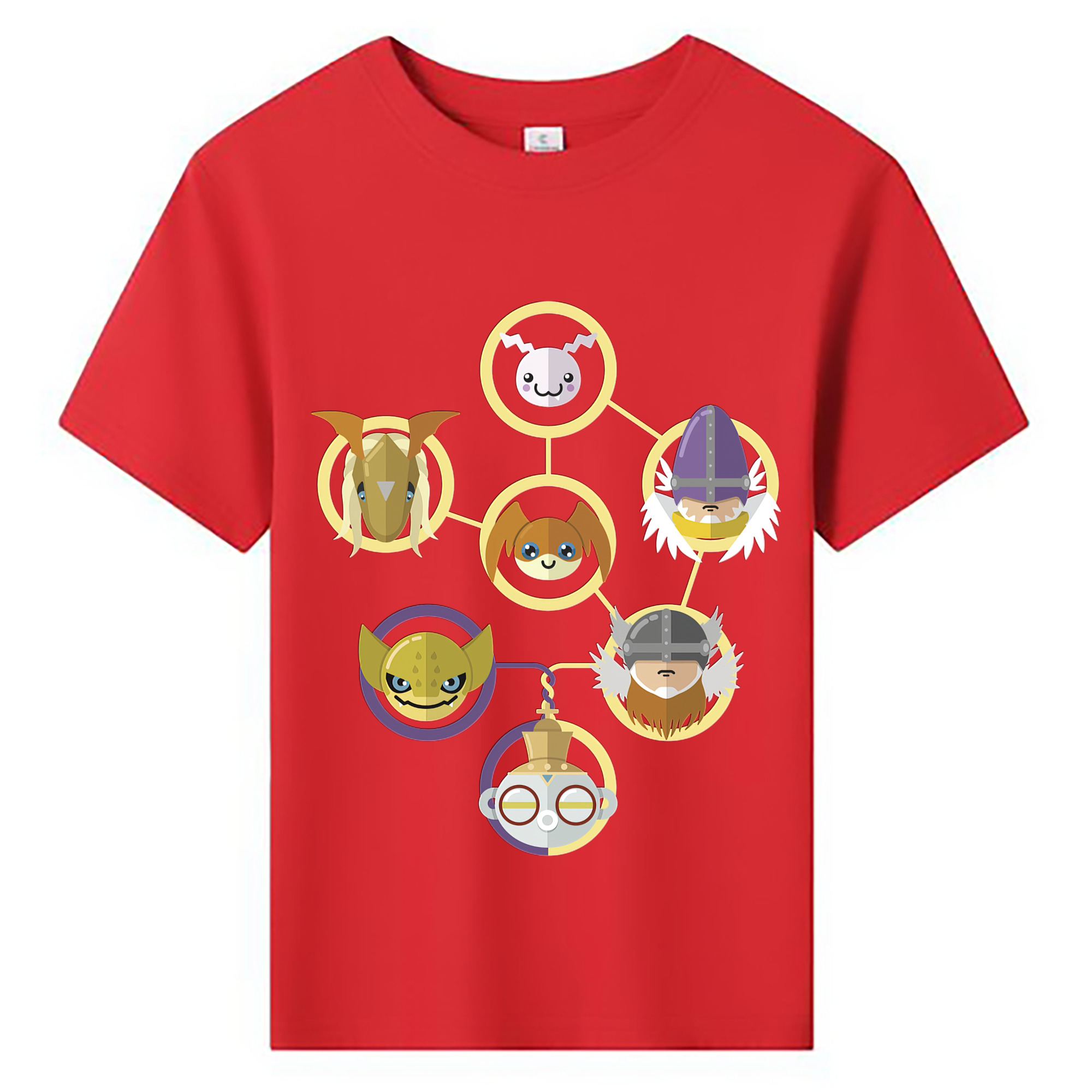 （画像用） Digimon デジタルモンスター/デジモン 綿100％キッズTシャツ（フロントプリント）