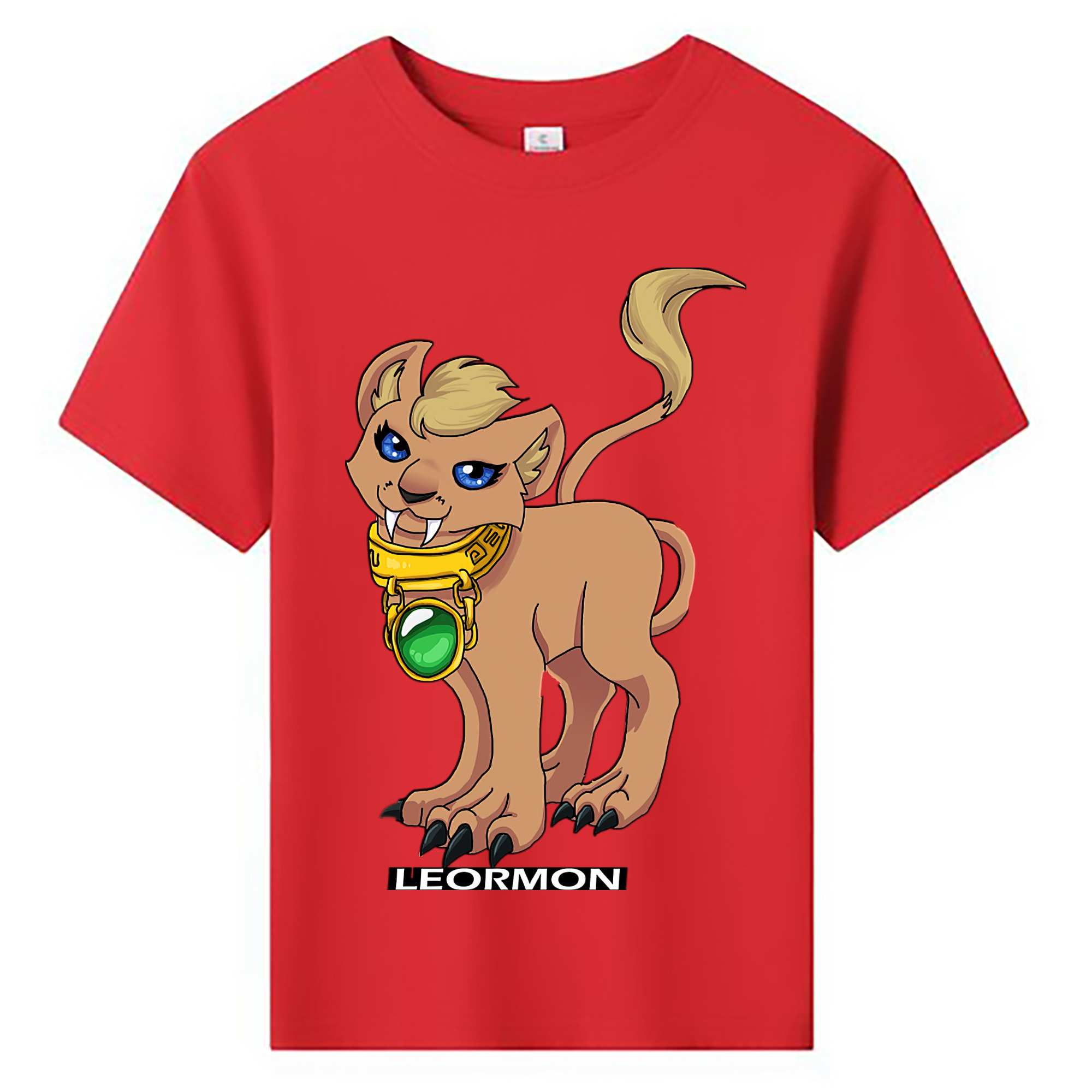 （画像用） Digimon デジタルモンスター/デジモン 綿100％キッズTシャツ（フロントプリント）
