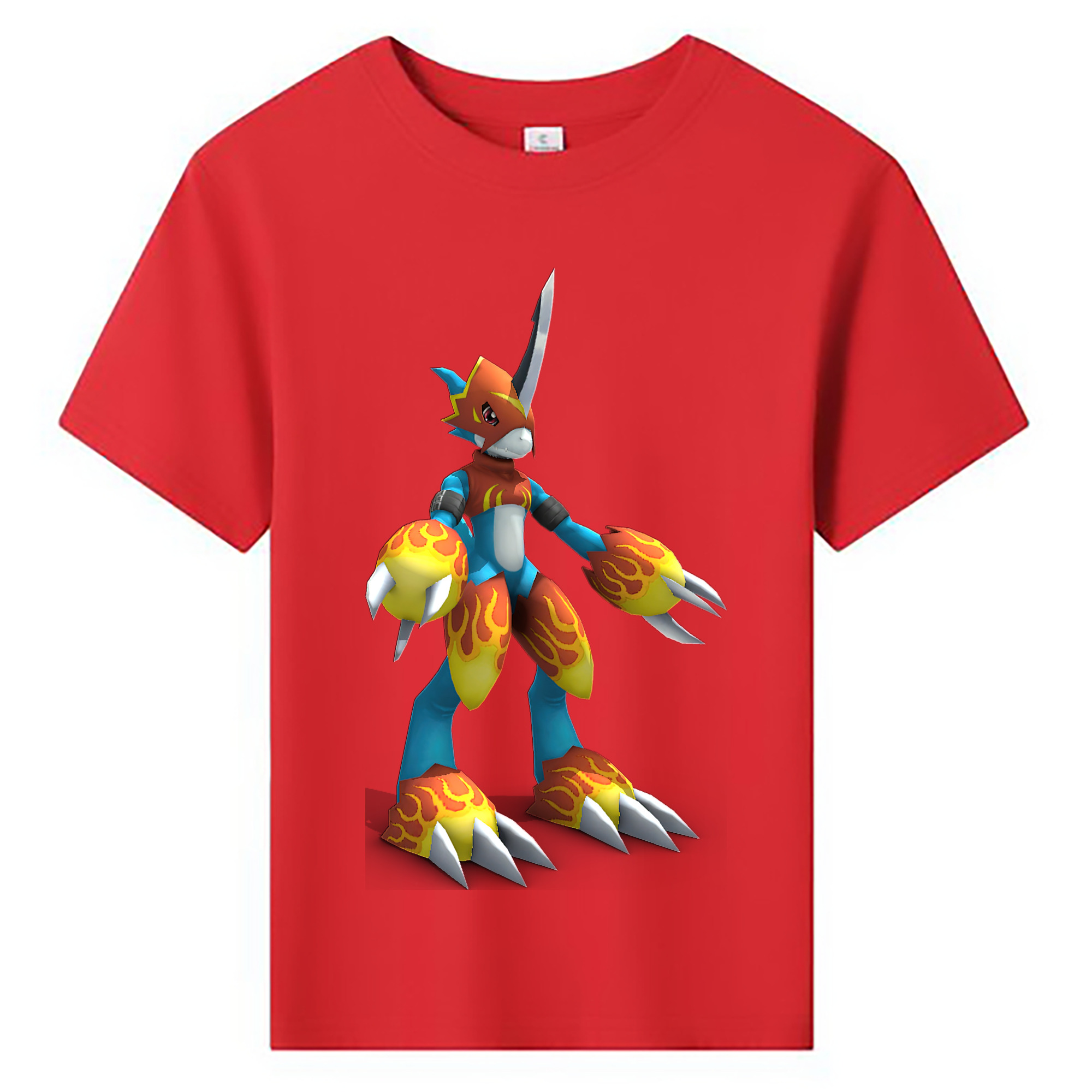 （画像用） Digimon デジタルモンスター/デジモン 綿100％キッズTシャツ（フロントプリント）