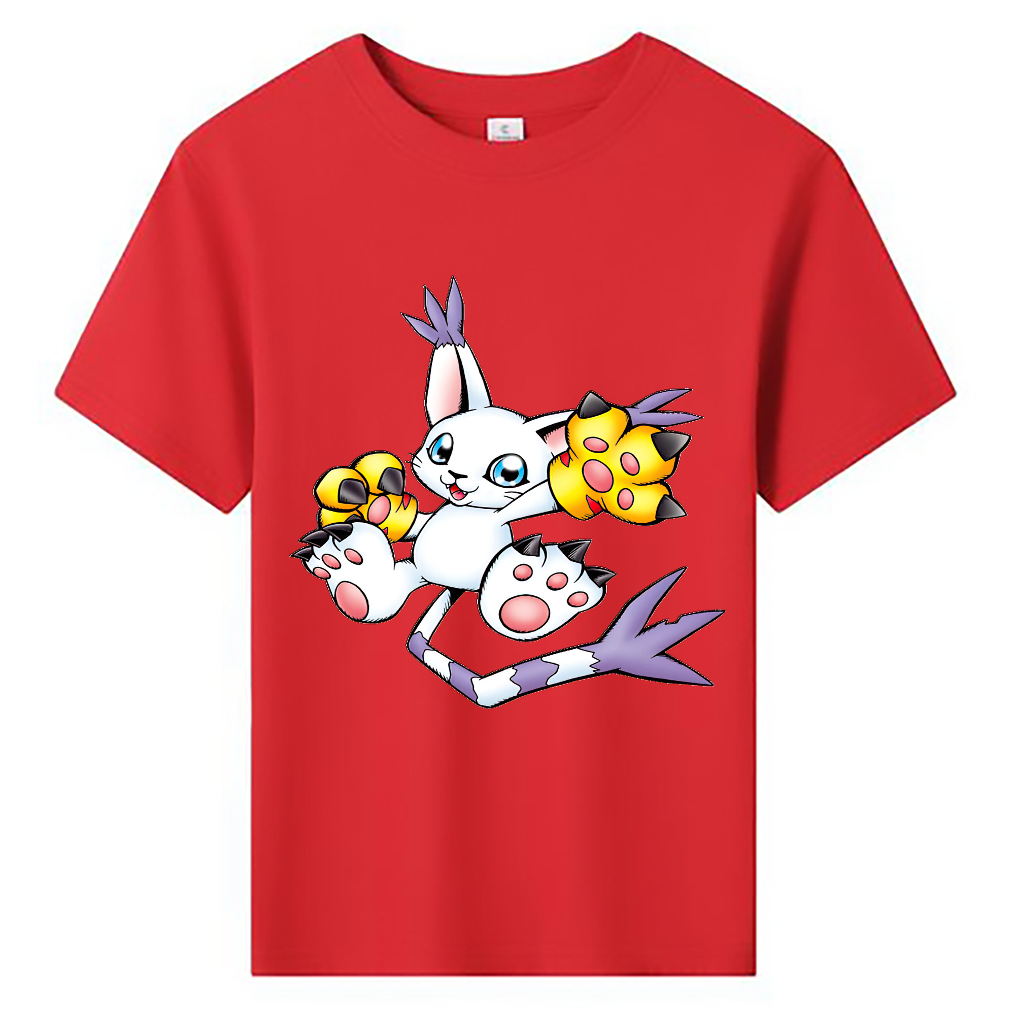 （画像用） Digimon デジタルモンスター/デジモン 綿100％キッズTシャツ（フロントプリント）