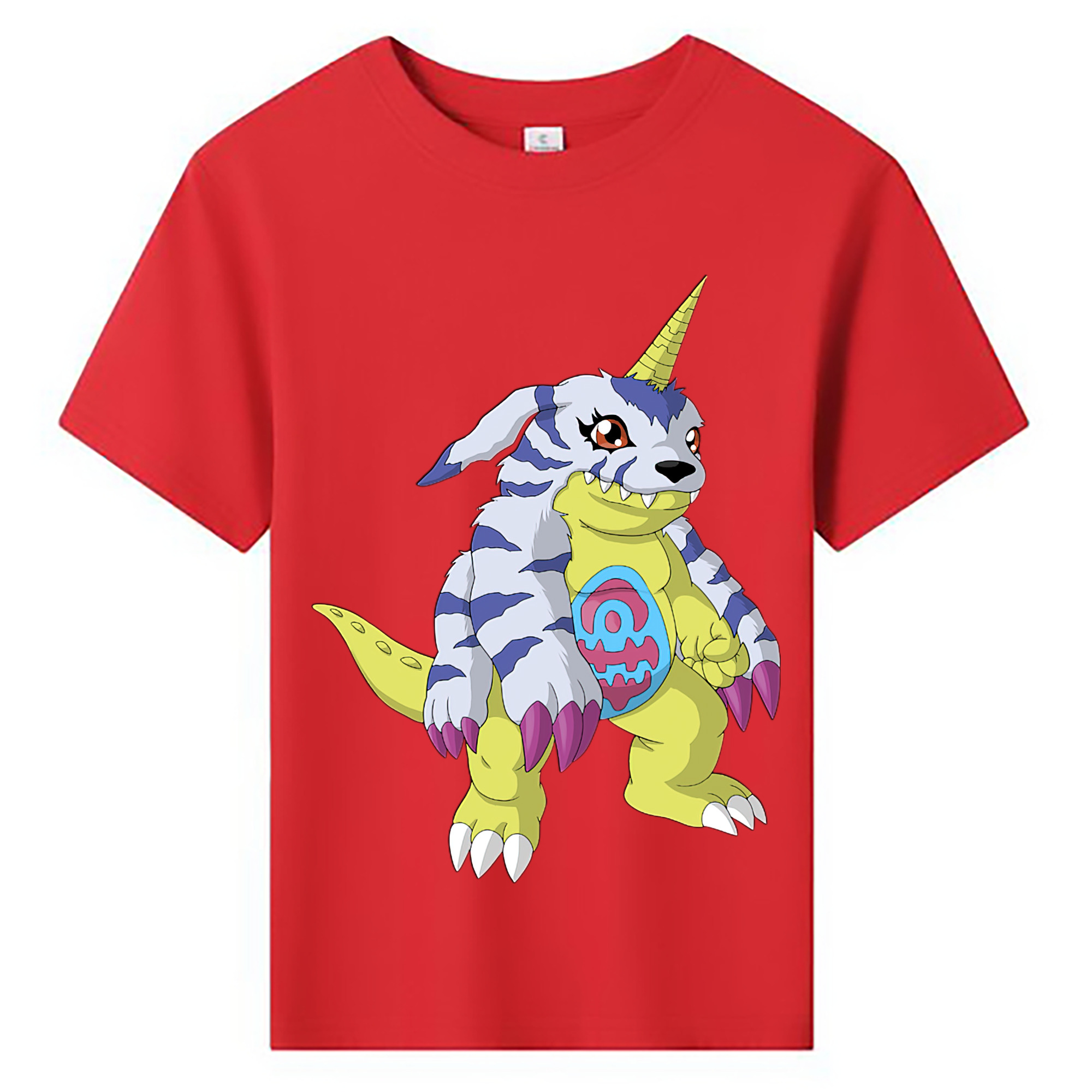 （画像用） Digimon デジタルモンスター/デジモン 綿100％キッズTシャツ（フロントプリント）