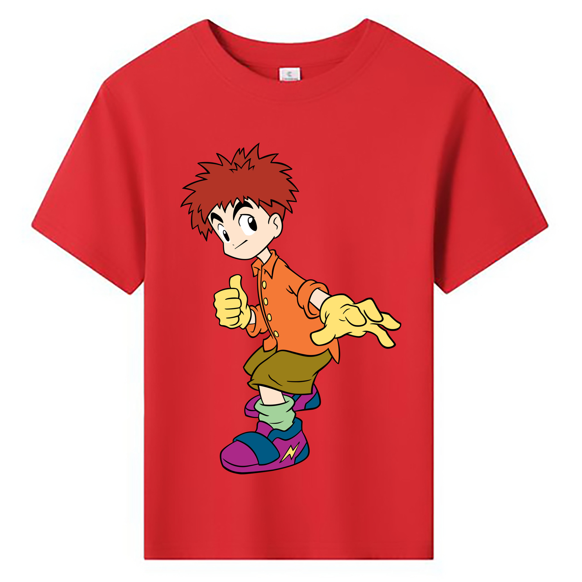（画像用） Digimon デジタルモンスター/デジモン 綿100％キッズTシャツ（フロントプリント）