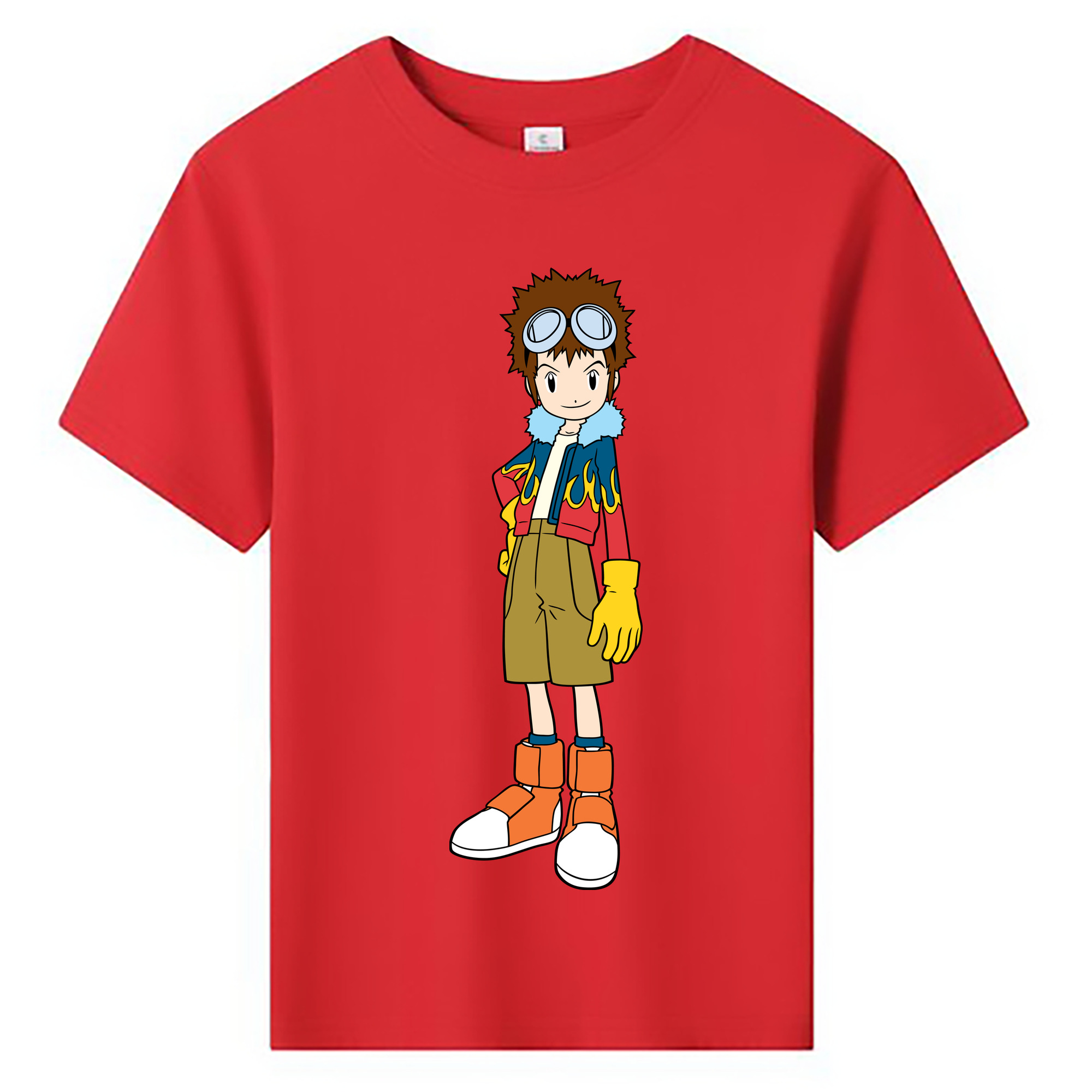 （画像用） Digimon デジタルモンスター/デジモン 綿100％キッズTシャツ（フロントプリント）