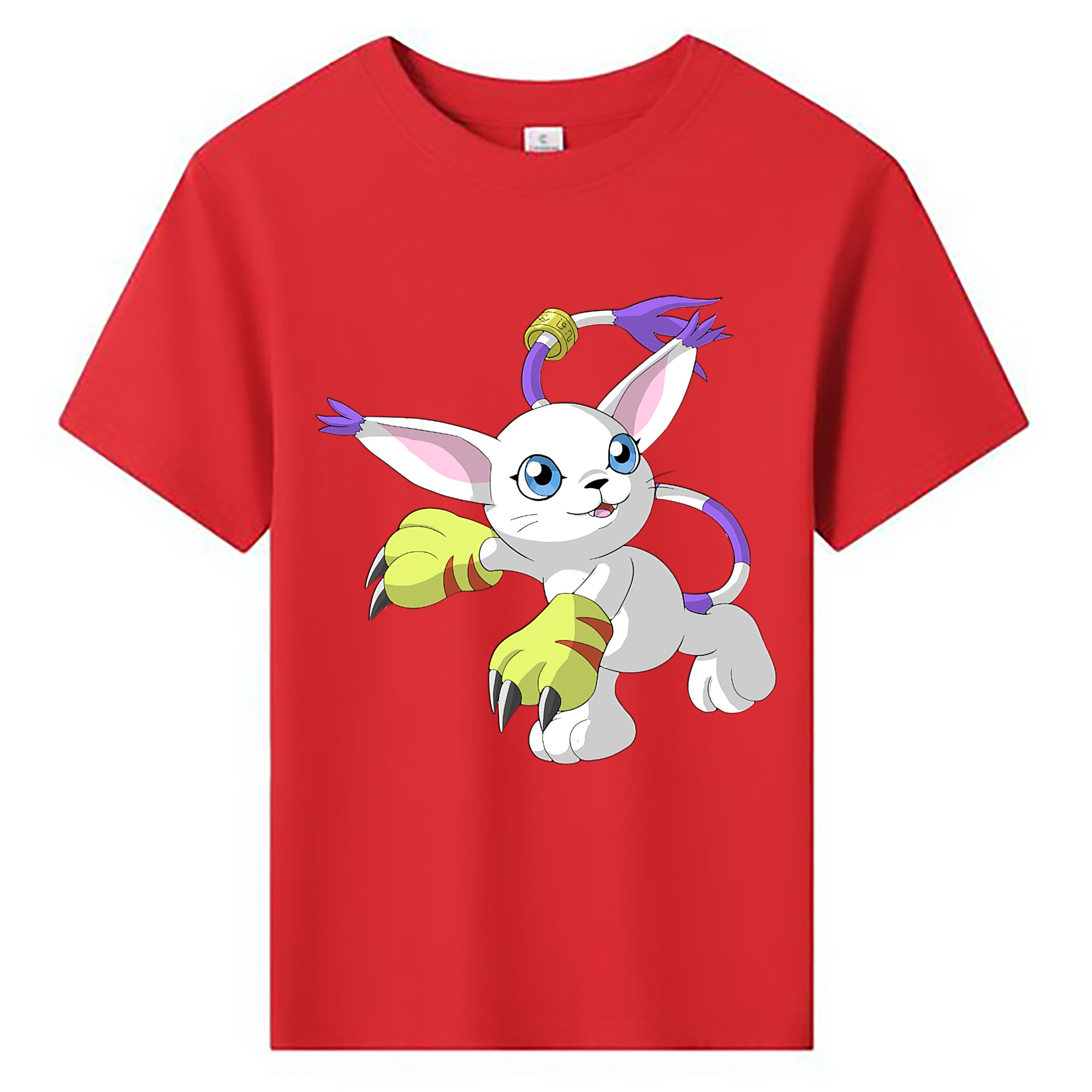 （画像用） Digimon デジタルモンスター/デジモン 綿100％キッズTシャツ（フロントプリント）
