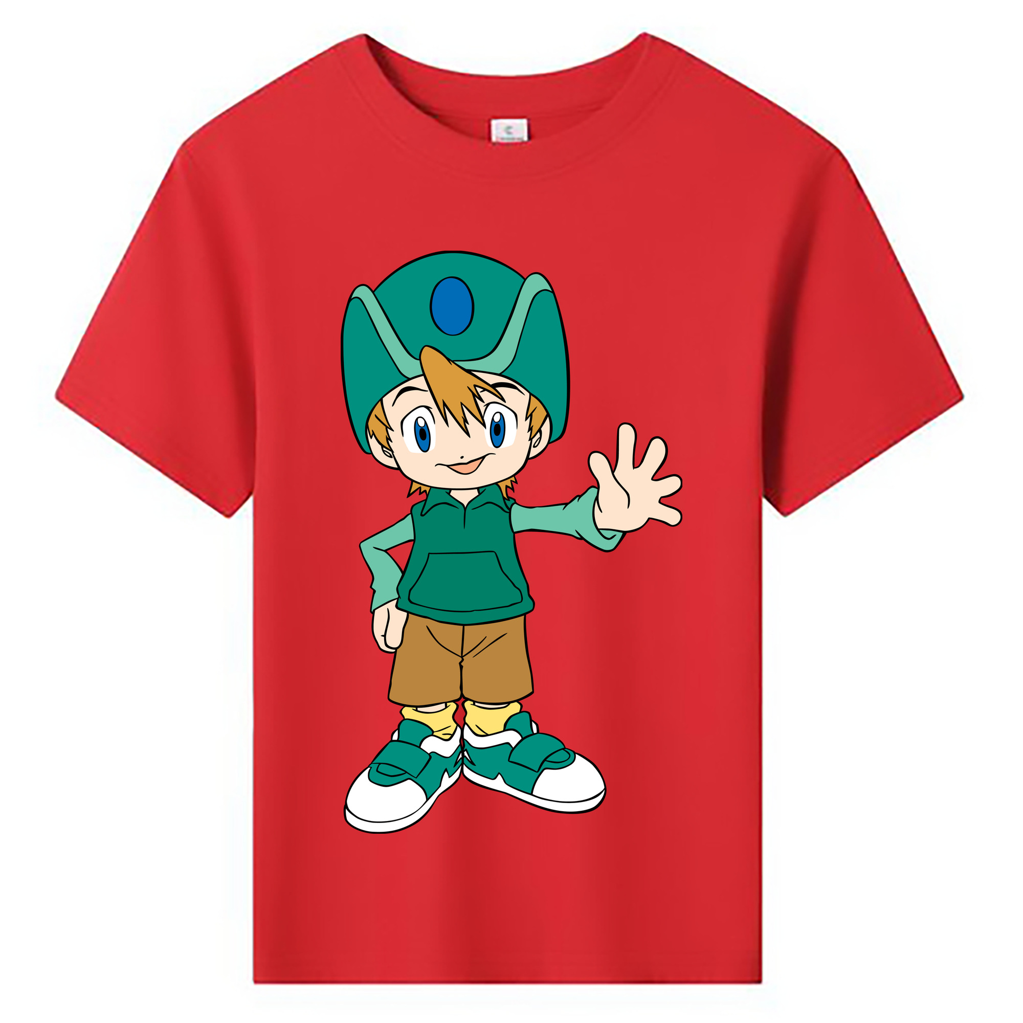 （画像用） Digimon デジタルモンスター/デジモン 綿100％キッズTシャツ（フロントプリント）