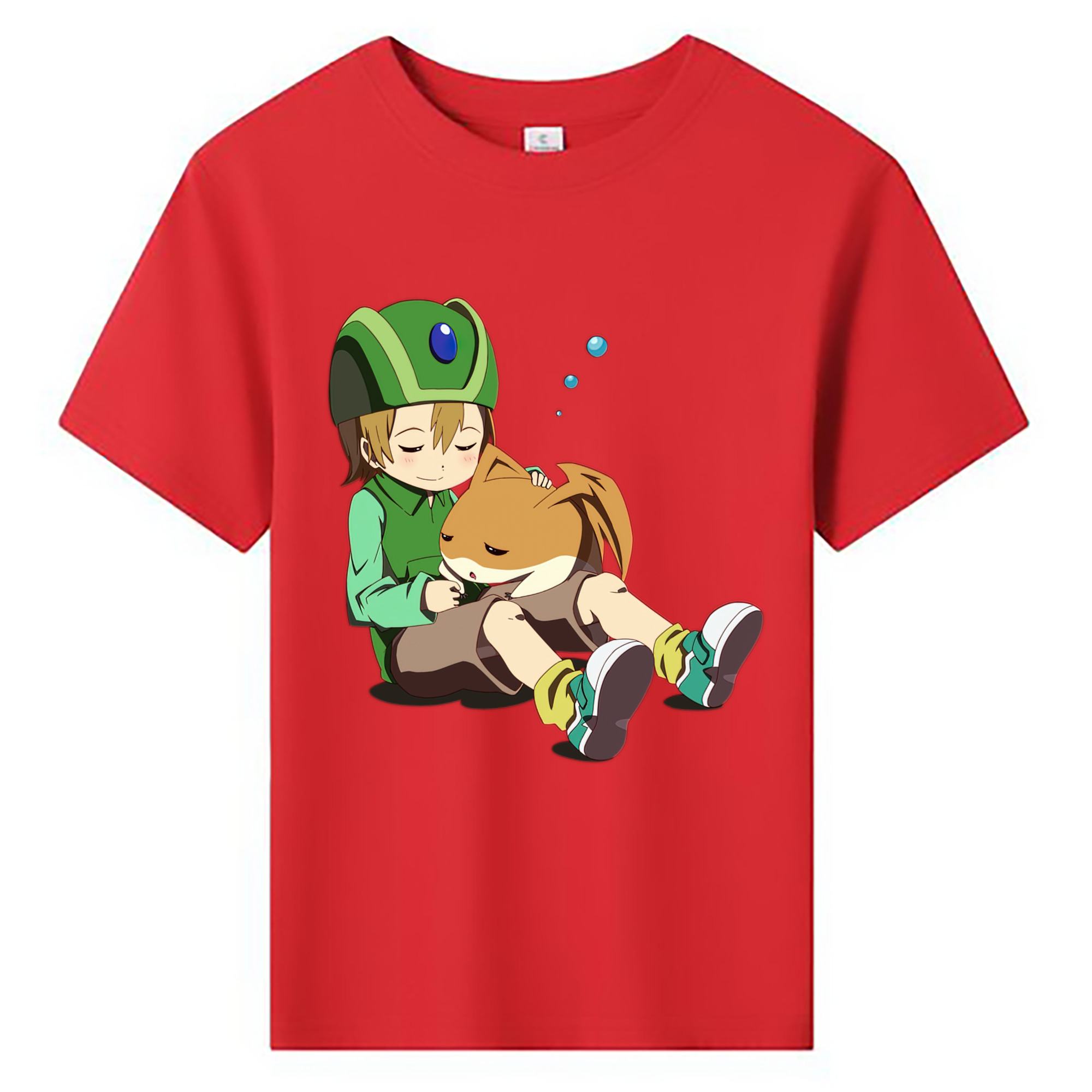 （画像用） Digimon デジタルモンスター/デジモン 綿100％キッズTシャツ（フロントプリント）