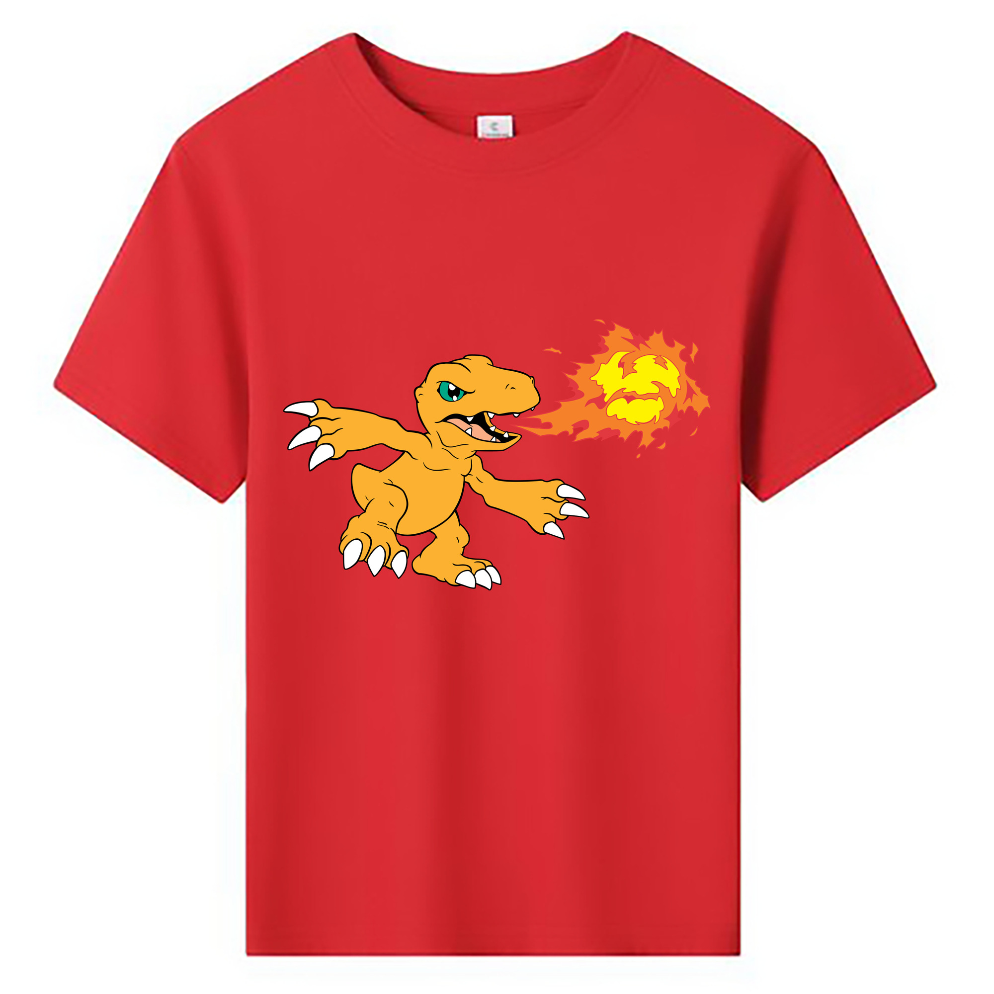 （画像用） Digimon デジタルモンスター/デジモン 綿100％キッズTシャツ（フロントプリント）