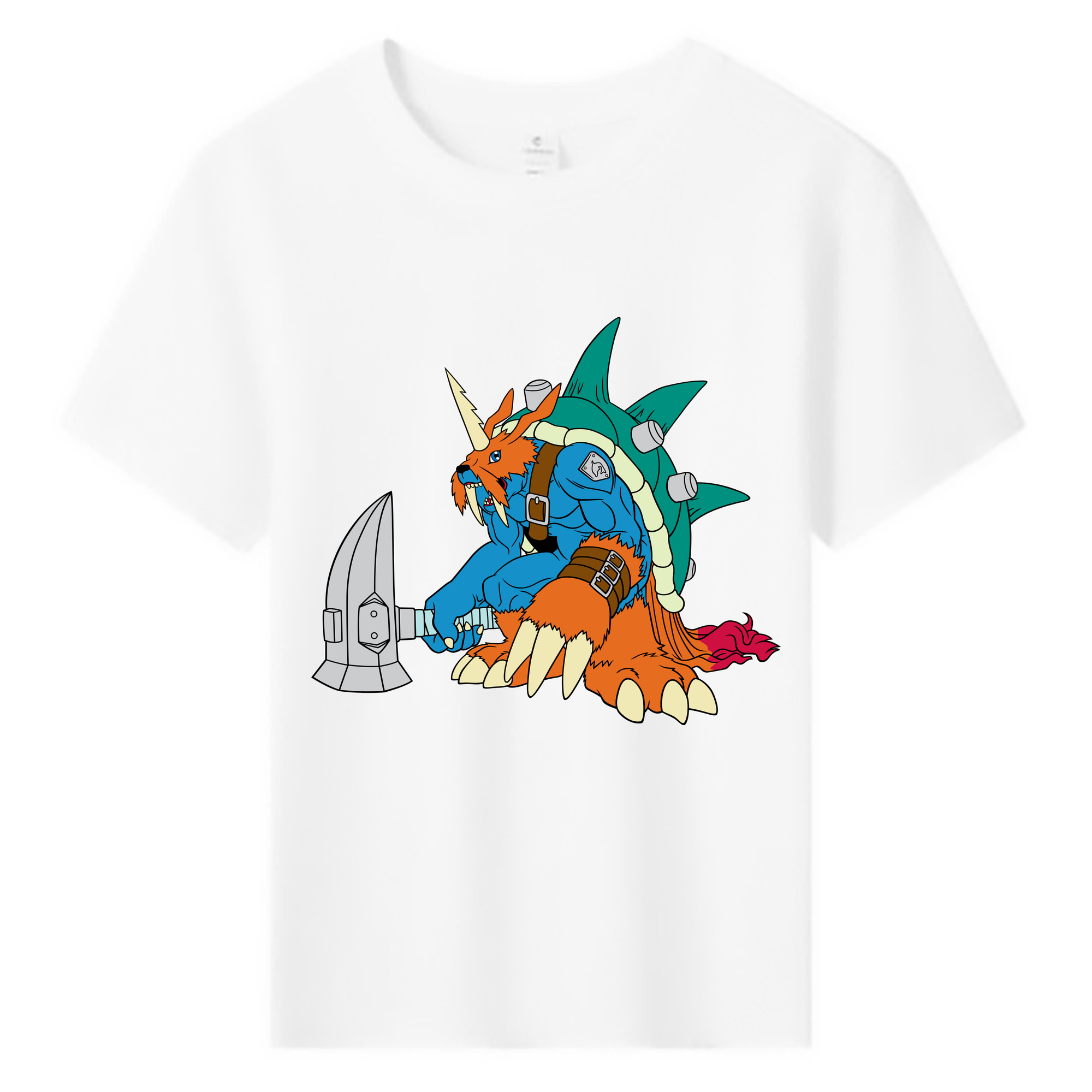 （画像用） Digimon デジタルモンスター/デジモン 綿100％キッズTシャツ（フロントプリント）