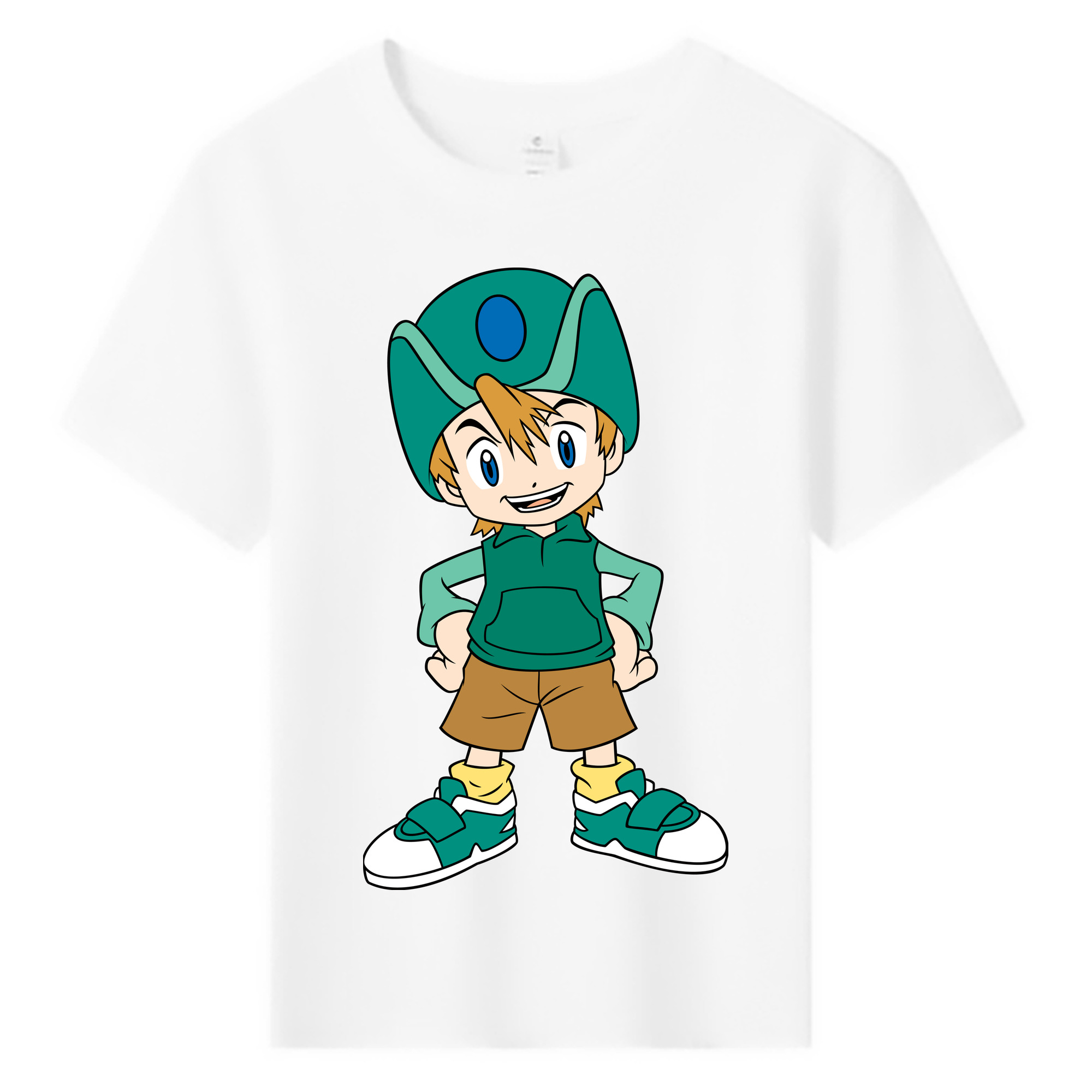 （画像用） Digimon デジタルモンスター/デジモン 綿100％キッズTシャツ（フロントプリント）