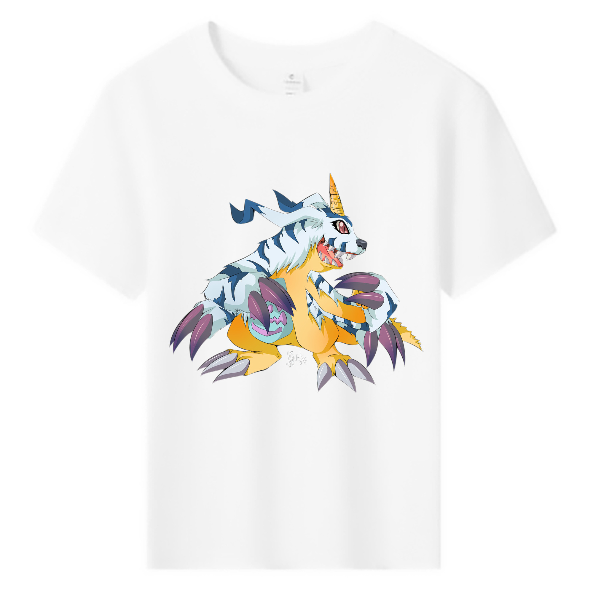 （画像用） Digimon デジタルモンスター/デジモン 綿100％キッズTシャツ（フロントプリント）