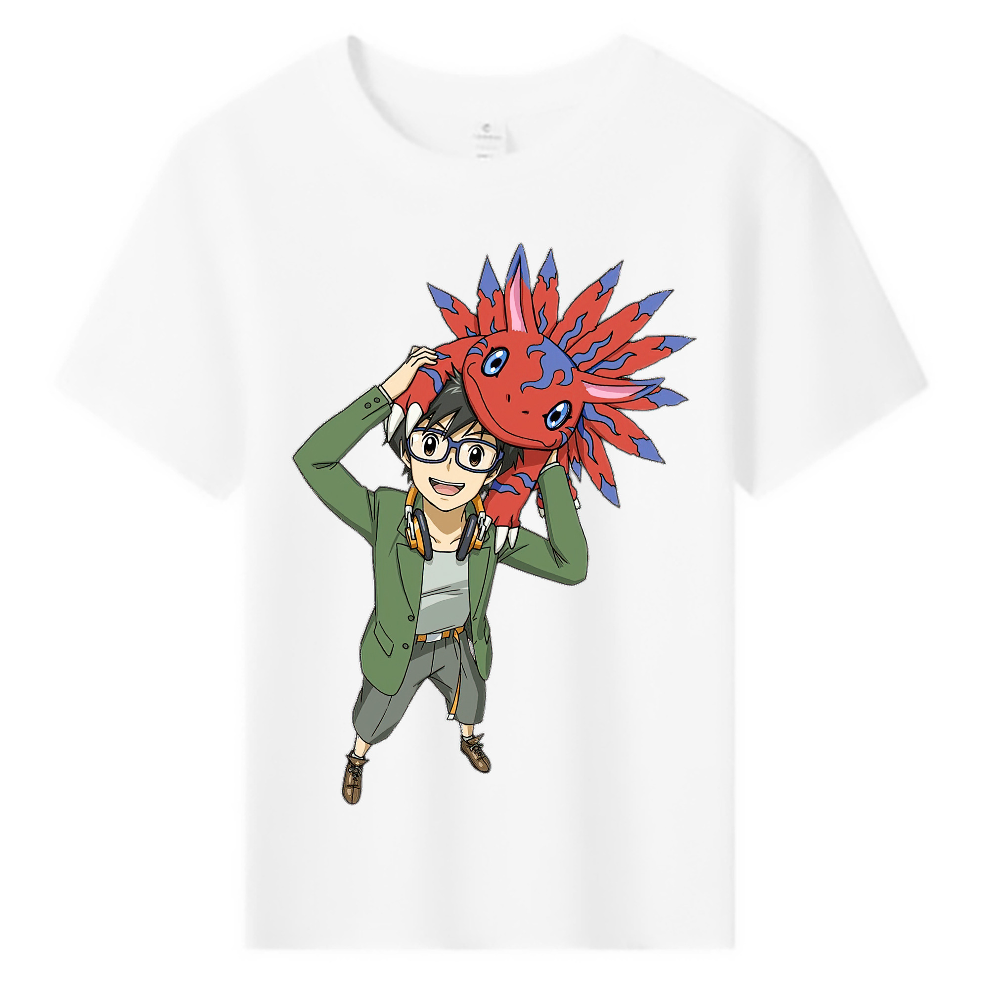 （画像用） Digimon デジタルモンスター/デジモン 綿100％キッズTシャツ（フロントプリント）