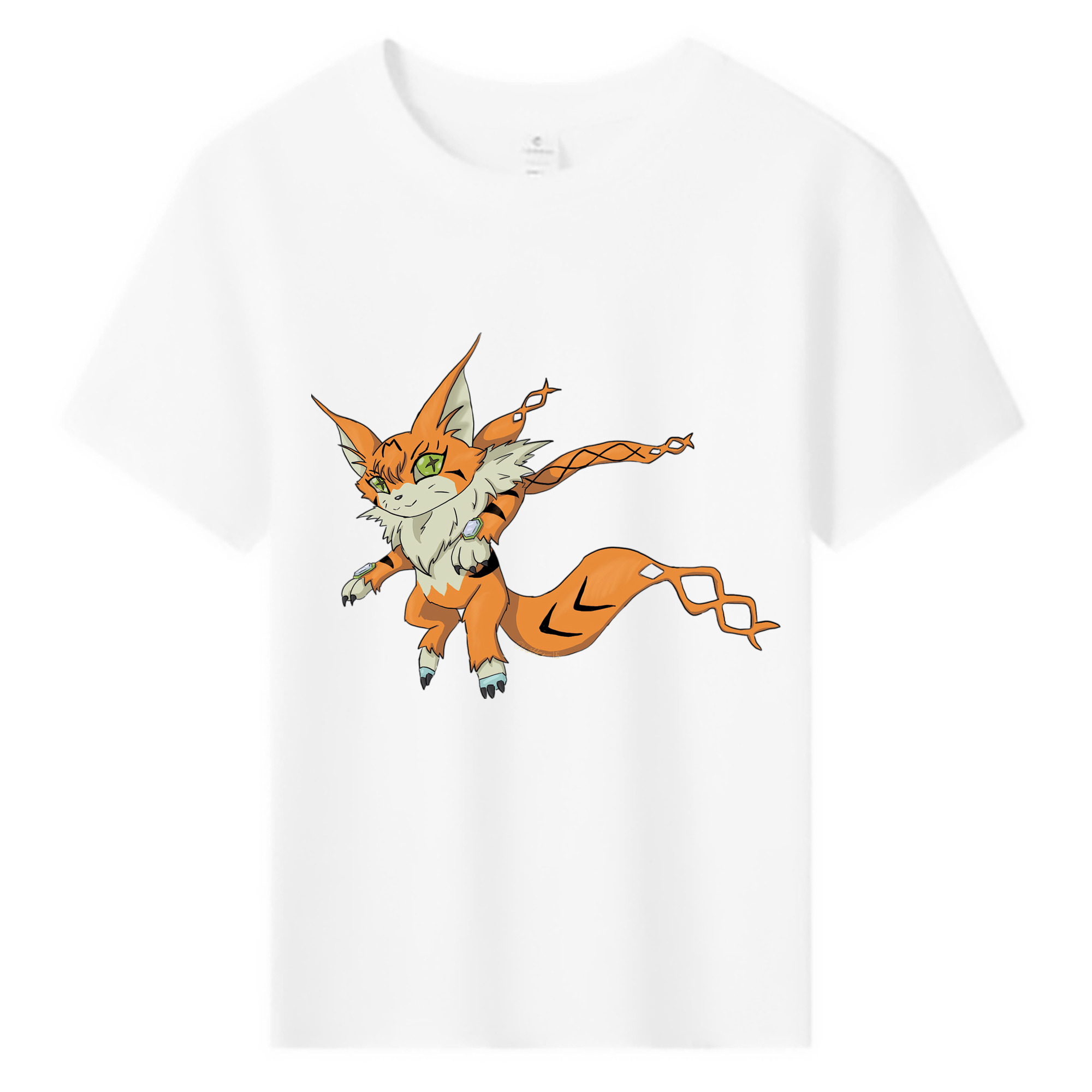（画像用） Digimon デジタルモンスター/デジモン 綿100％キッズTシャツ（フロントプリント）