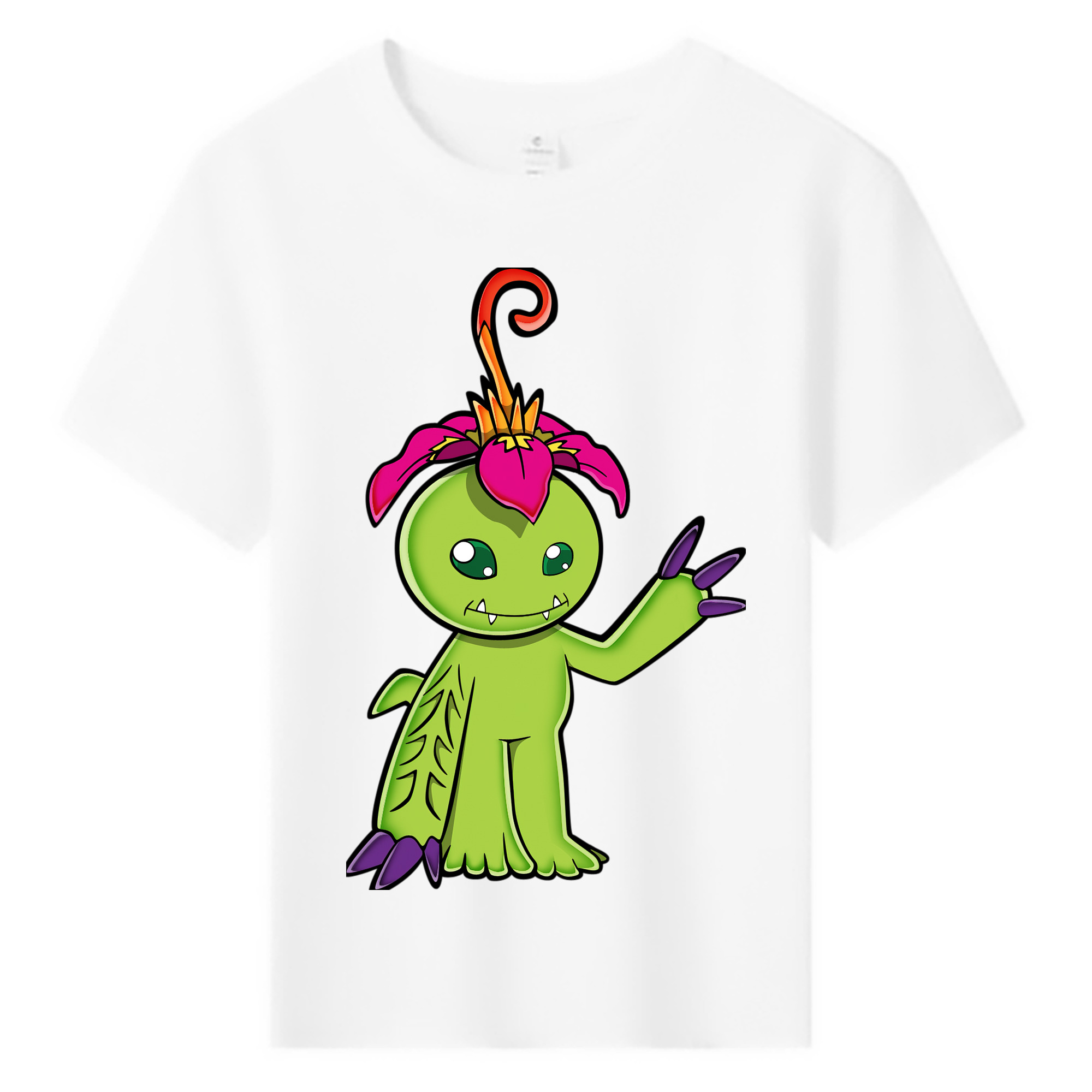 （画像用） Digimon デジタルモンスター/デジモン 綿100％キッズTシャツ（フロントプリント）