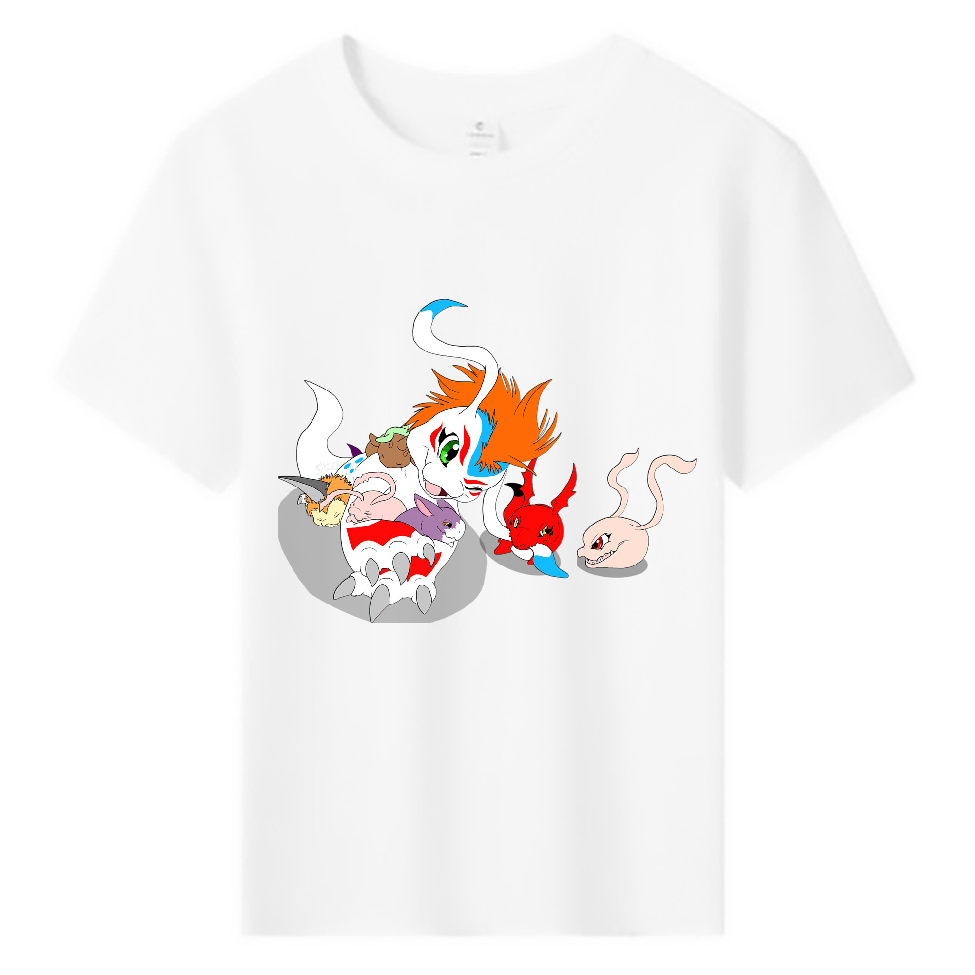 （画像用） Digimon デジタルモンスター/デジモン 綿100％キッズTシャツ（フロントプリント）