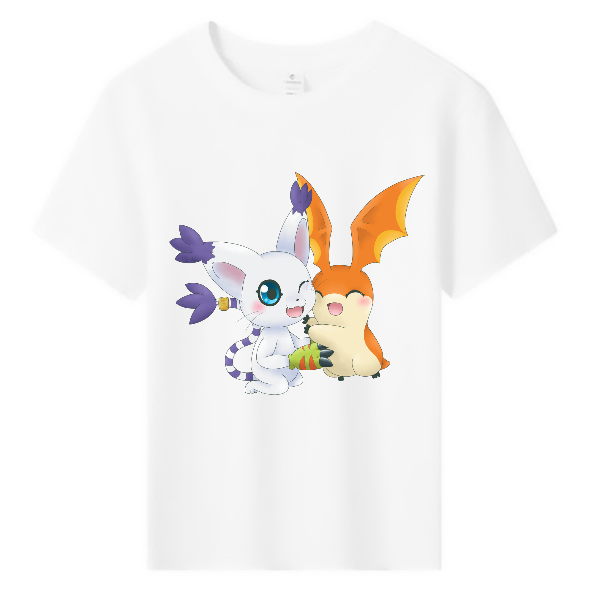 （画像用） Digimon デジタルモンスター/デジモン 綿100％キッズTシャツ（フロントプリント）