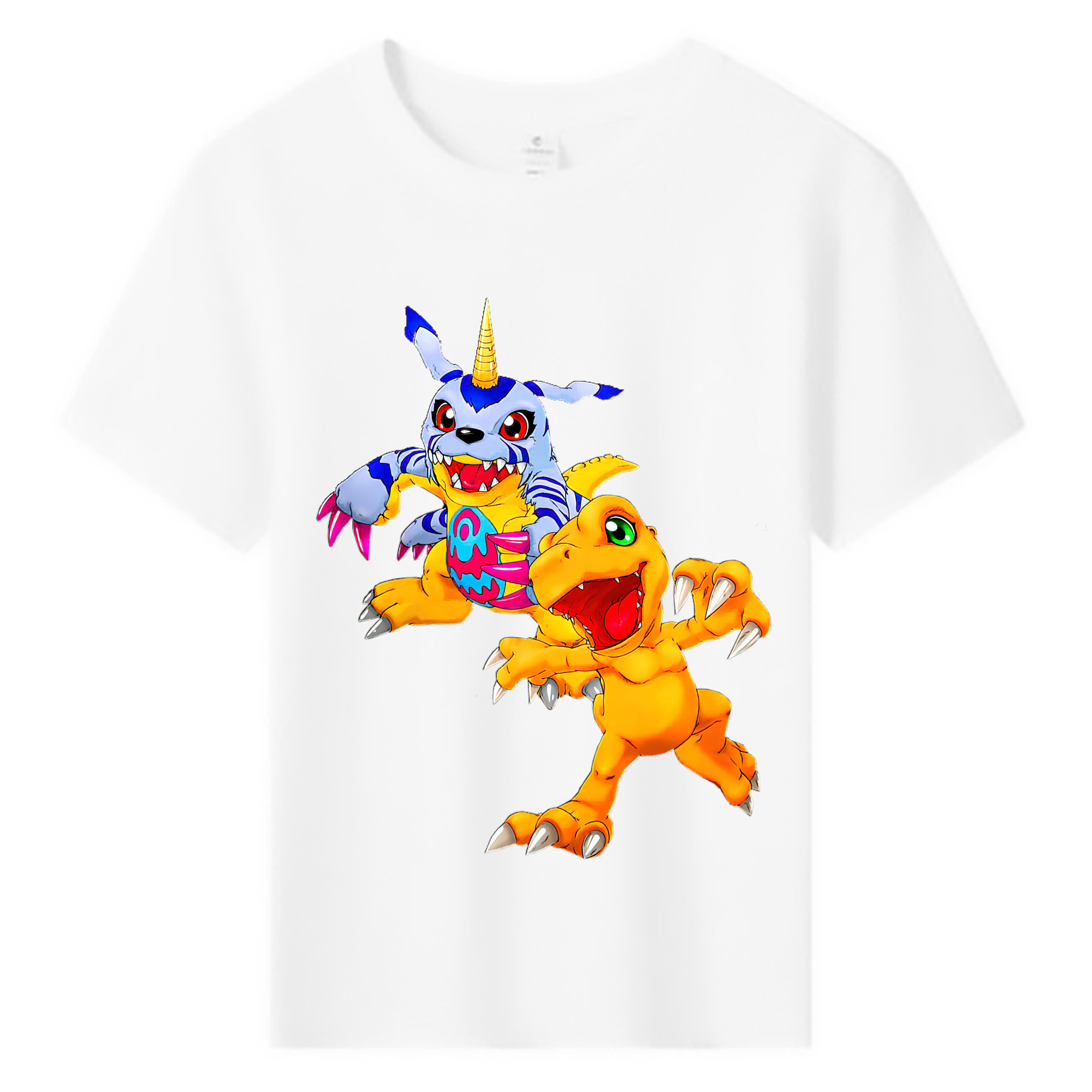（画像用） Digimon デジタルモンスター/デジモン 綿100％キッズTシャツ（フロントプリント）