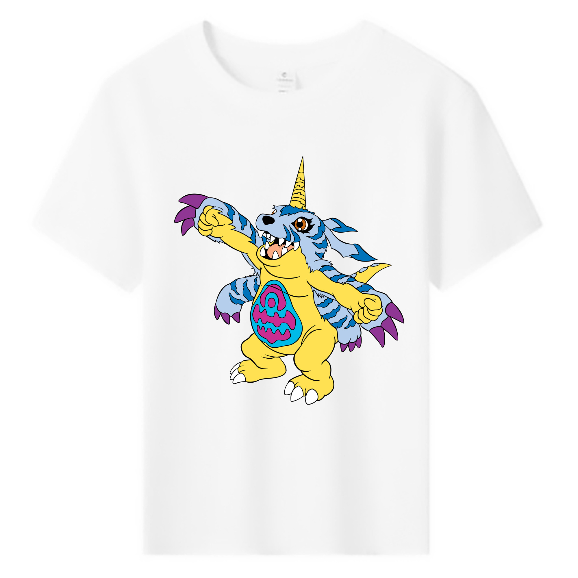 （画像用） Digimon デジタルモンスター/デジモン 綿100％キッズTシャツ（フロントプリント）