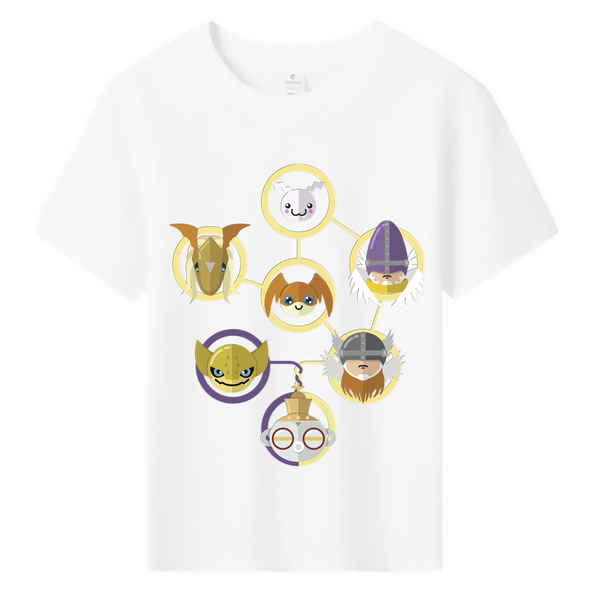 （画像用） Digimon デジタルモンスター/デジモン 綿100％キッズTシャツ（フロントプリント）