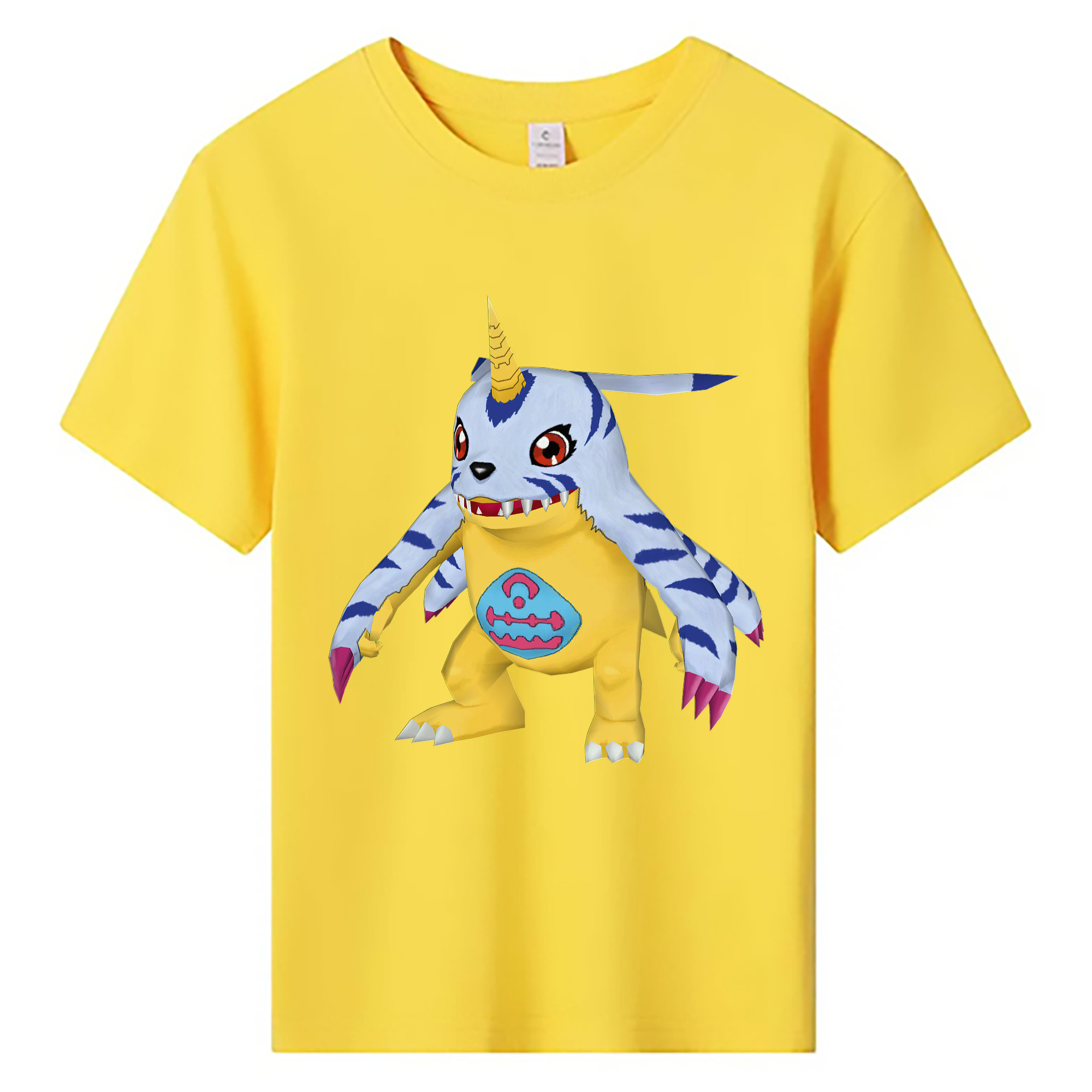 （画像用） Digimon デジタルモンスター/デジモン 綿100％キッズTシャツ（フロントプリント）