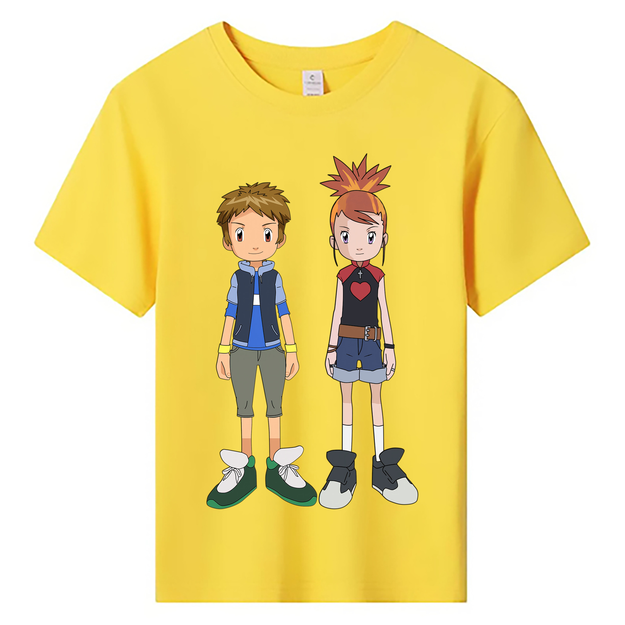 （画像用） Digimon デジタルモンスター/デジモン 綿100％キッズTシャツ（フロントプリント）