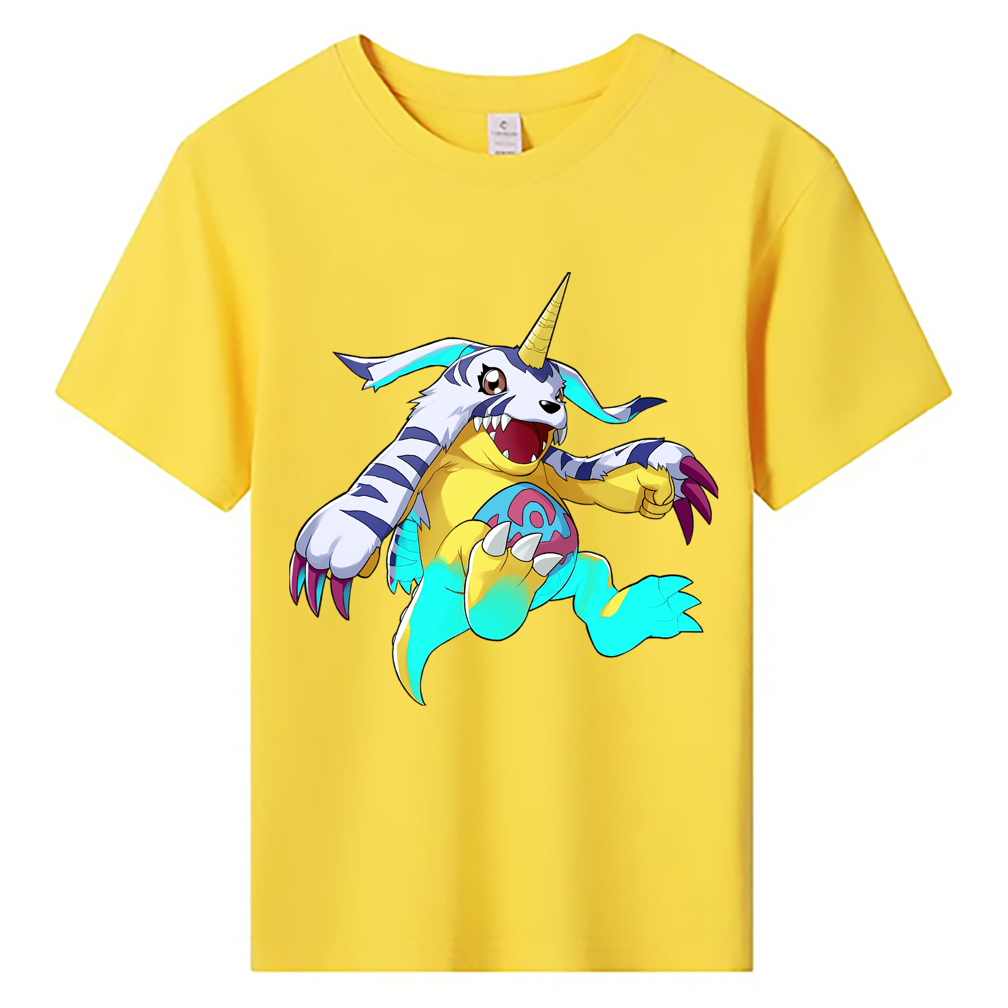 （画像用） Digimon デジタルモンスター/デジモン 綿100％キッズTシャツ（フロントプリント）