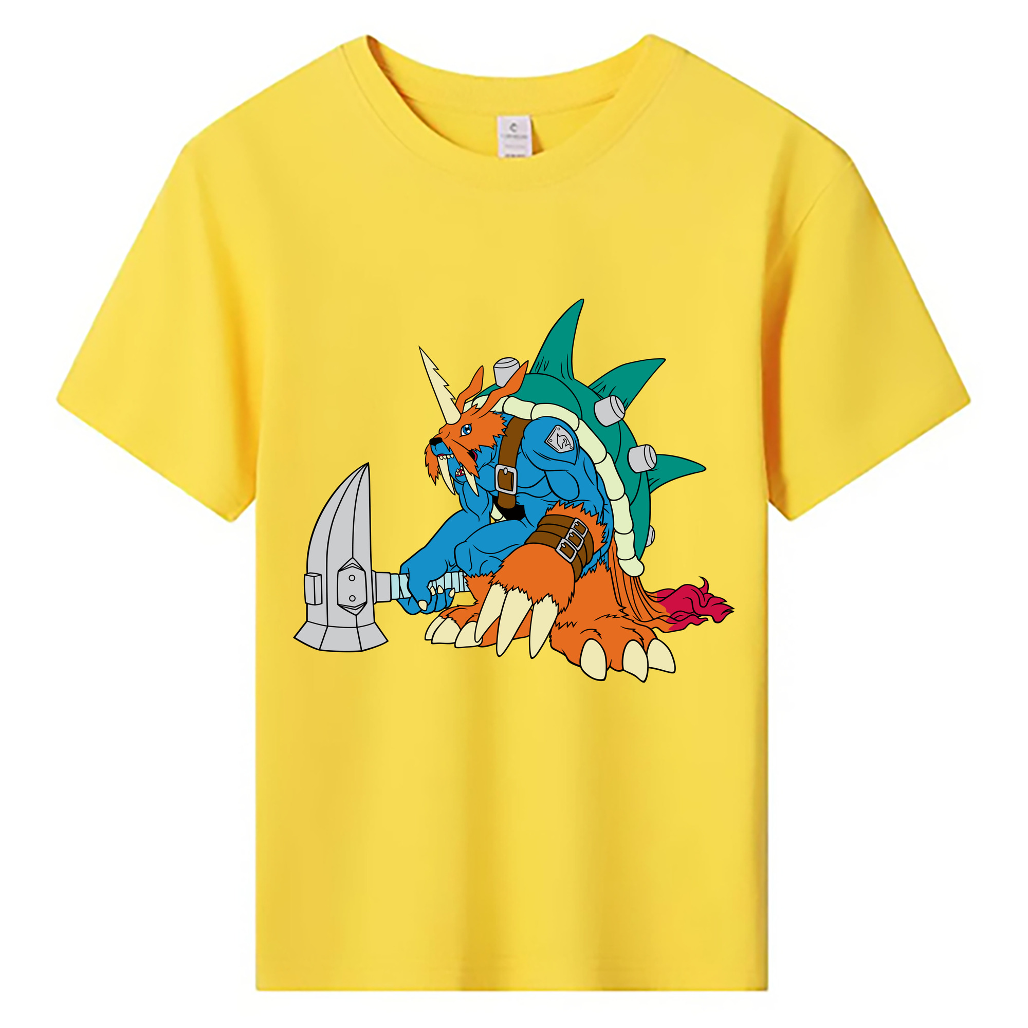（画像用） Digimon デジタルモンスター/デジモン 綿100％キッズTシャツ（フロントプリント）