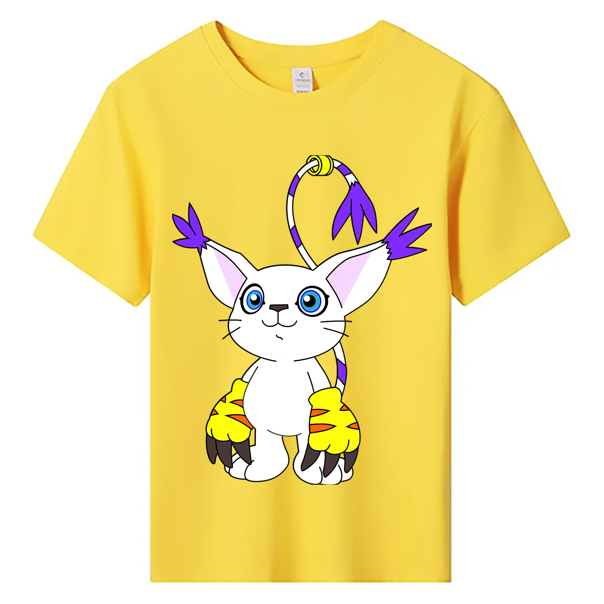 （画像用） Digimon デジタルモンスター/デジモン 綿100％キッズTシャツ（フロントプリント）
