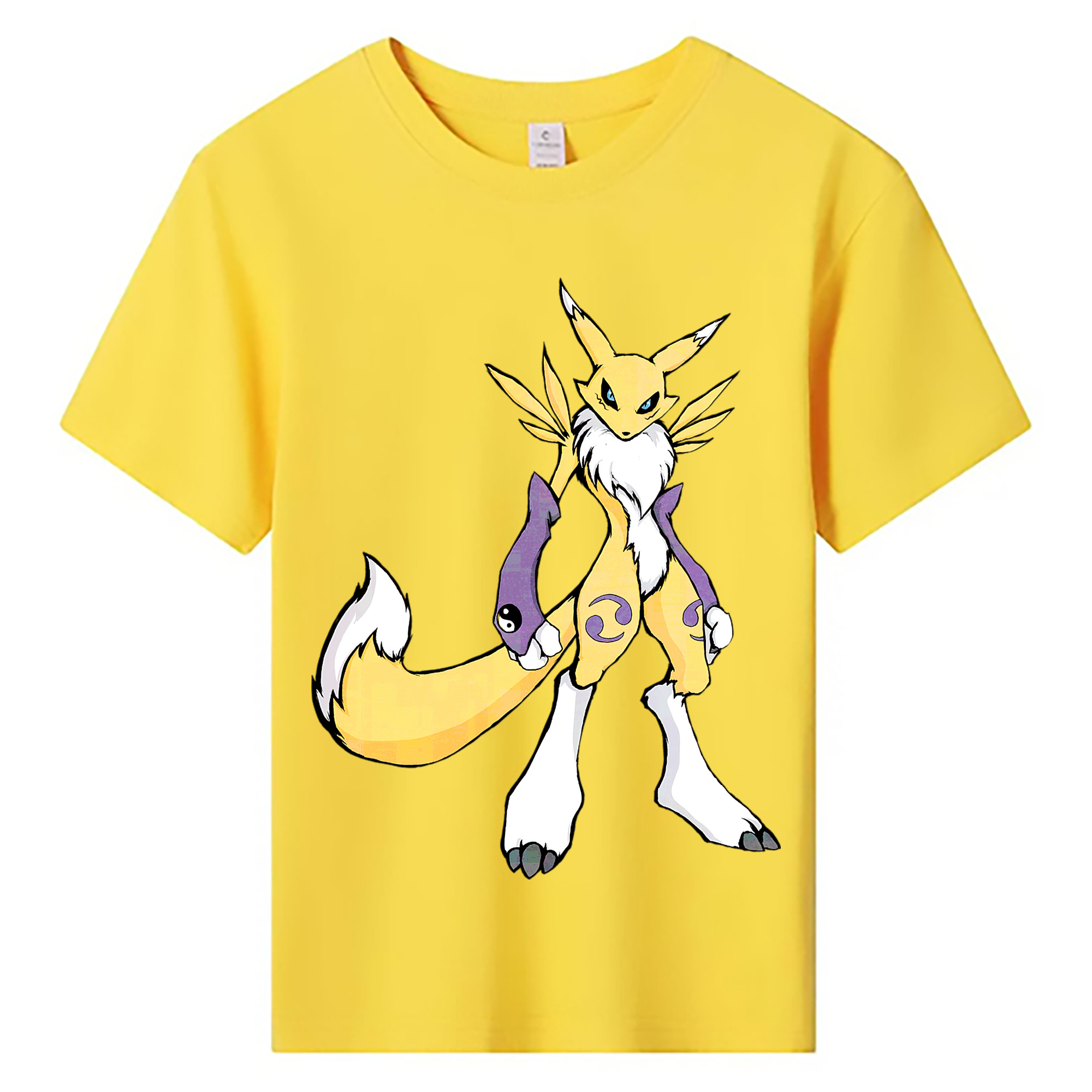（画像用） Digimon デジタルモンスター/デジモン 綿100％キッズTシャツ（フロントプリント）