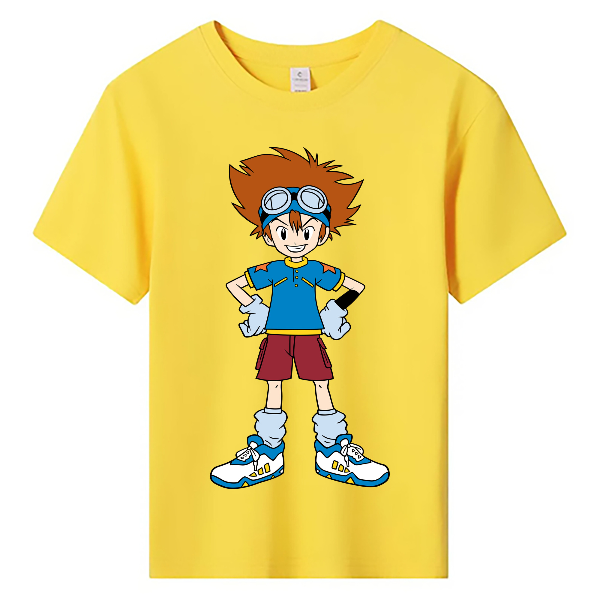 （画像用） Digimon デジタルモンスター/デジモン 綿100％キッズTシャツ（フロントプリント）