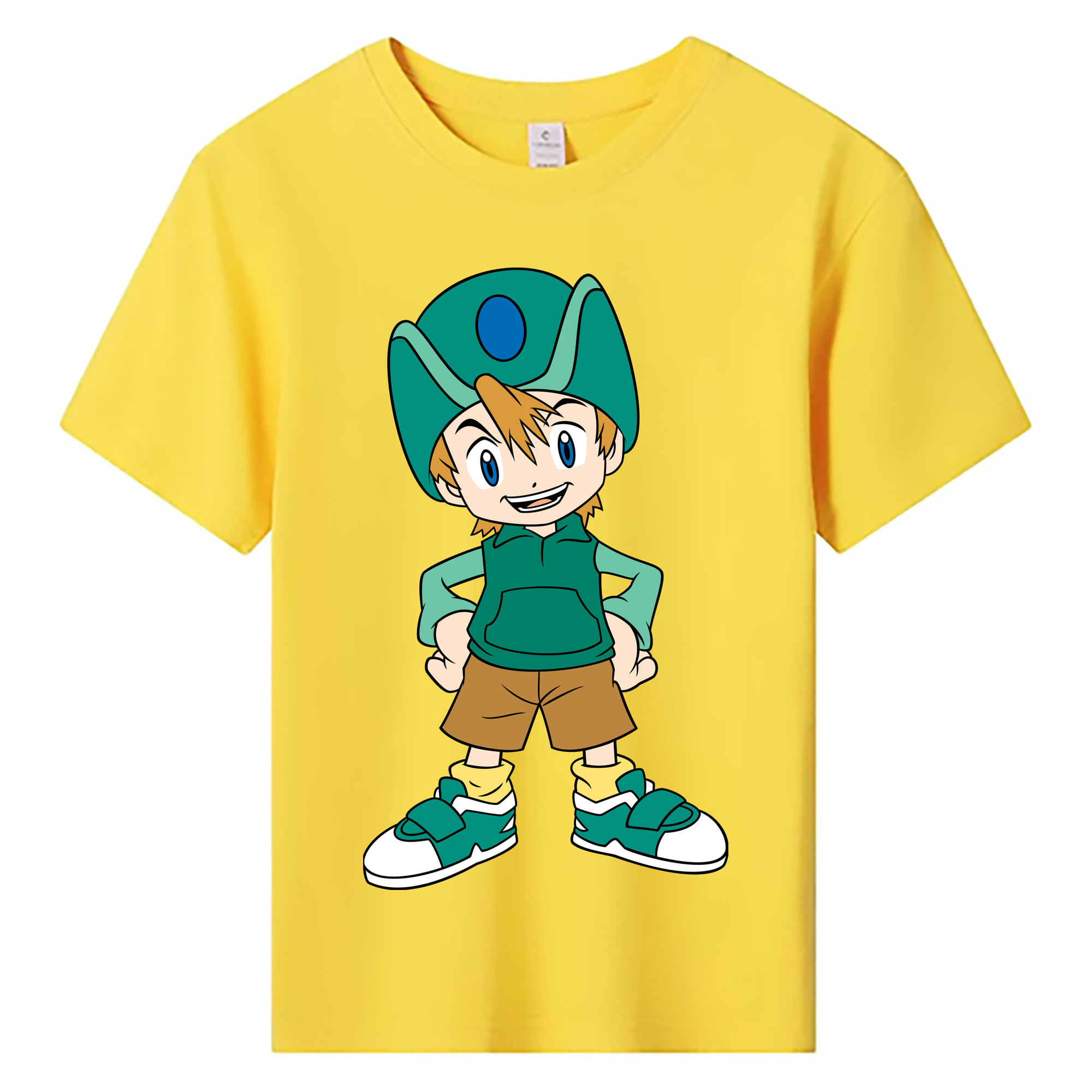 （画像用） Digimon デジタルモンスター/デジモン 綿100％キッズTシャツ（フロントプリント）