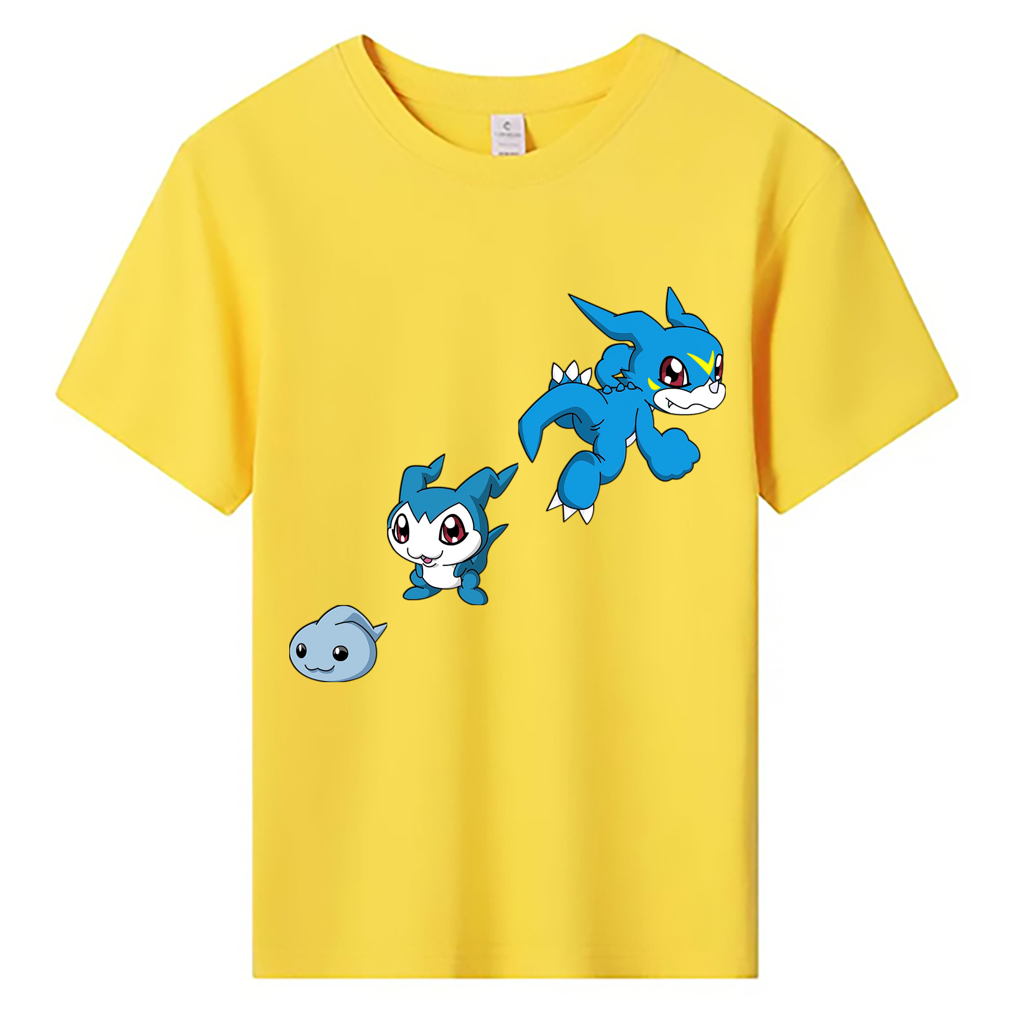 （画像用） Digimon デジタルモンスター/デジモン 綿100％キッズTシャツ（フロントプリント）