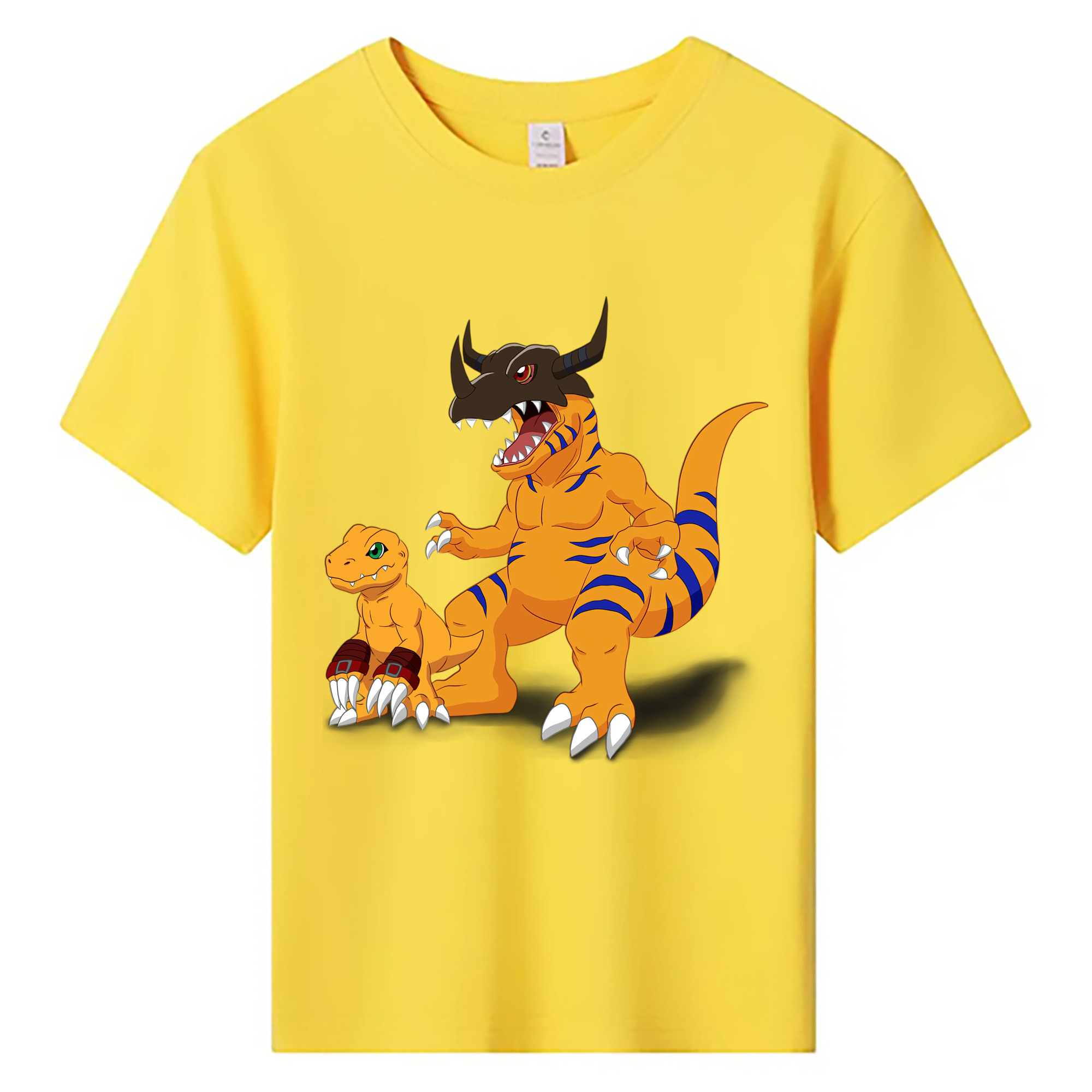 （画像用） Digimon デジタルモンスター/デジモン 綿100％キッズTシャツ（フロントプリント）