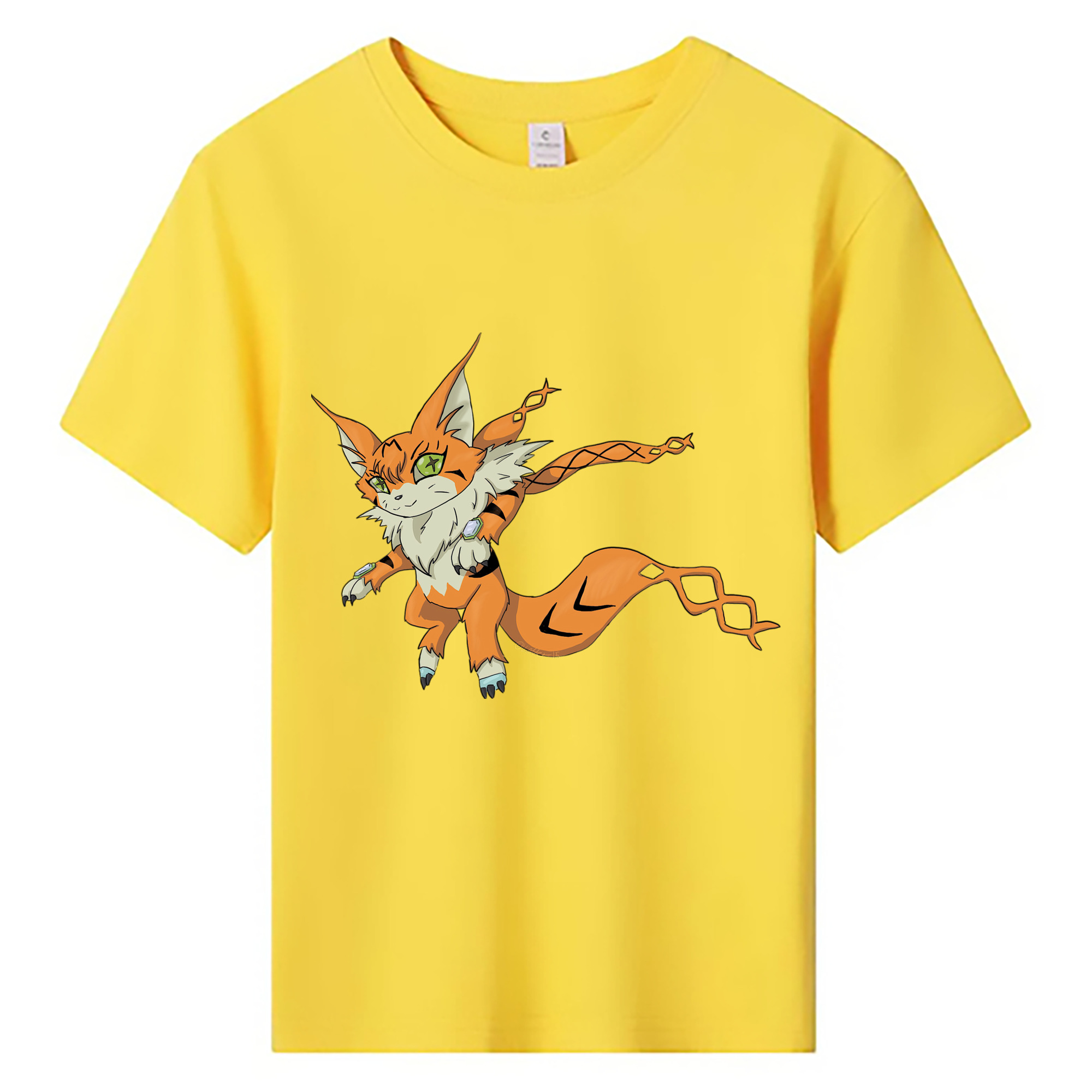 （画像用） Digimon デジタルモンスター/デジモン 綿100％キッズTシャツ（フロントプリント）